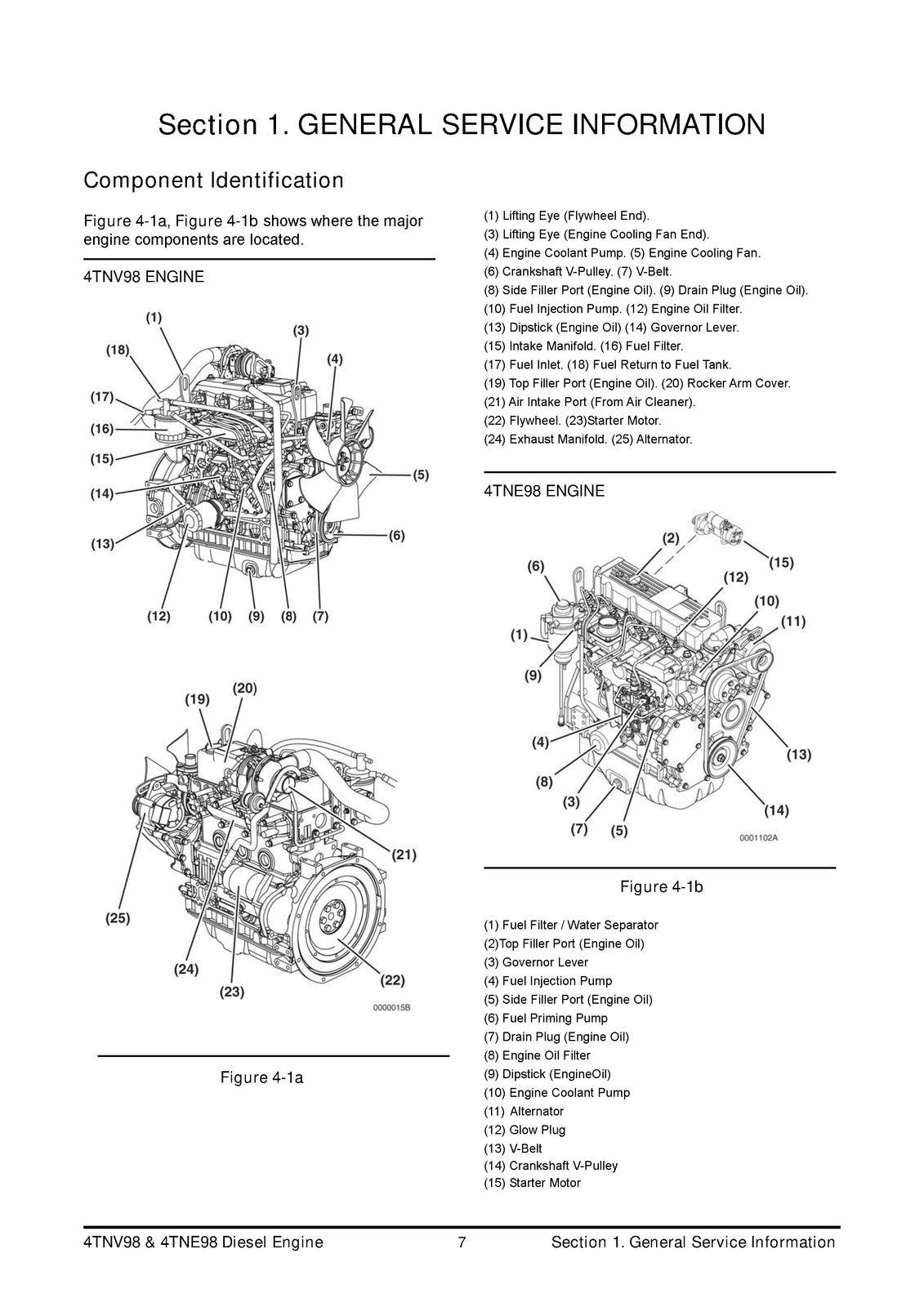 YANMAR 4TNV98 4TNE98 Diesel Engine Service Manual 2008 - WIRE BOUND - COVERS