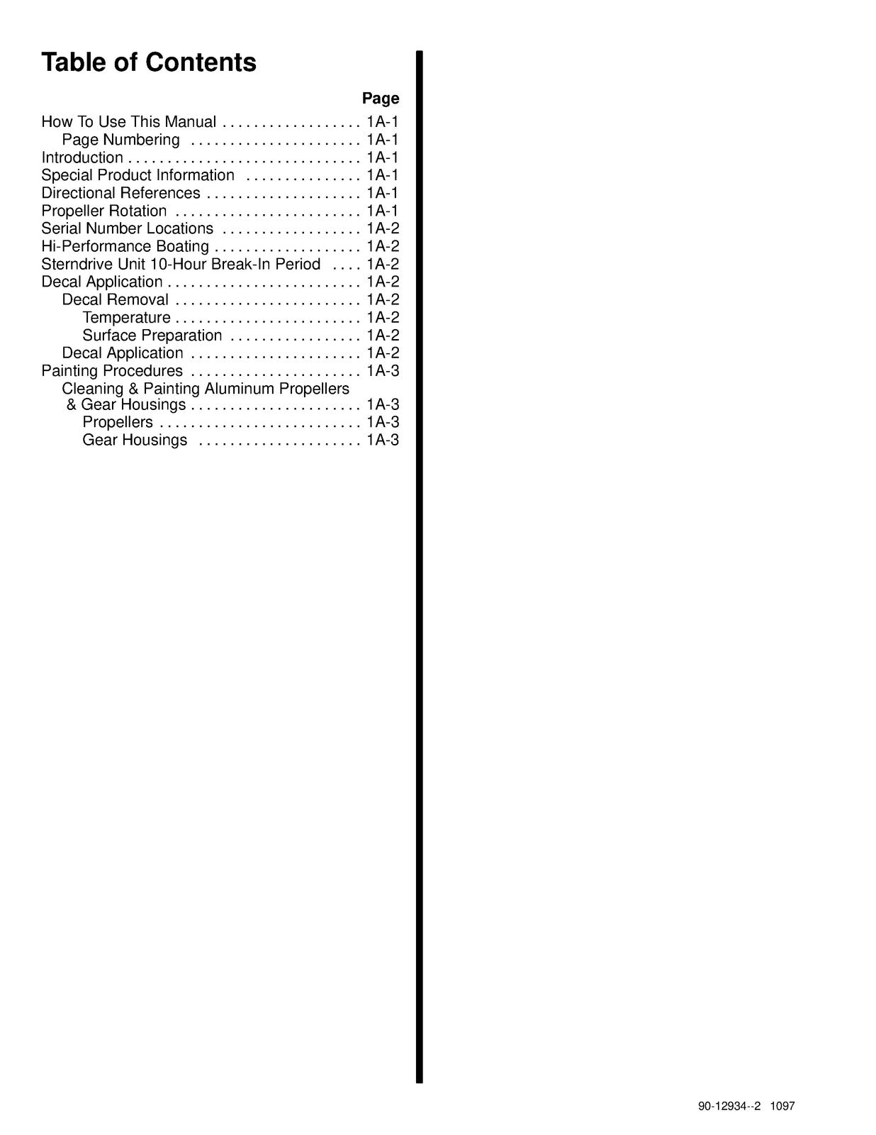MERCURY MERCRUISER R MR Alpha One Alpha One SS Service Manual 1997 - WIRE BOUND