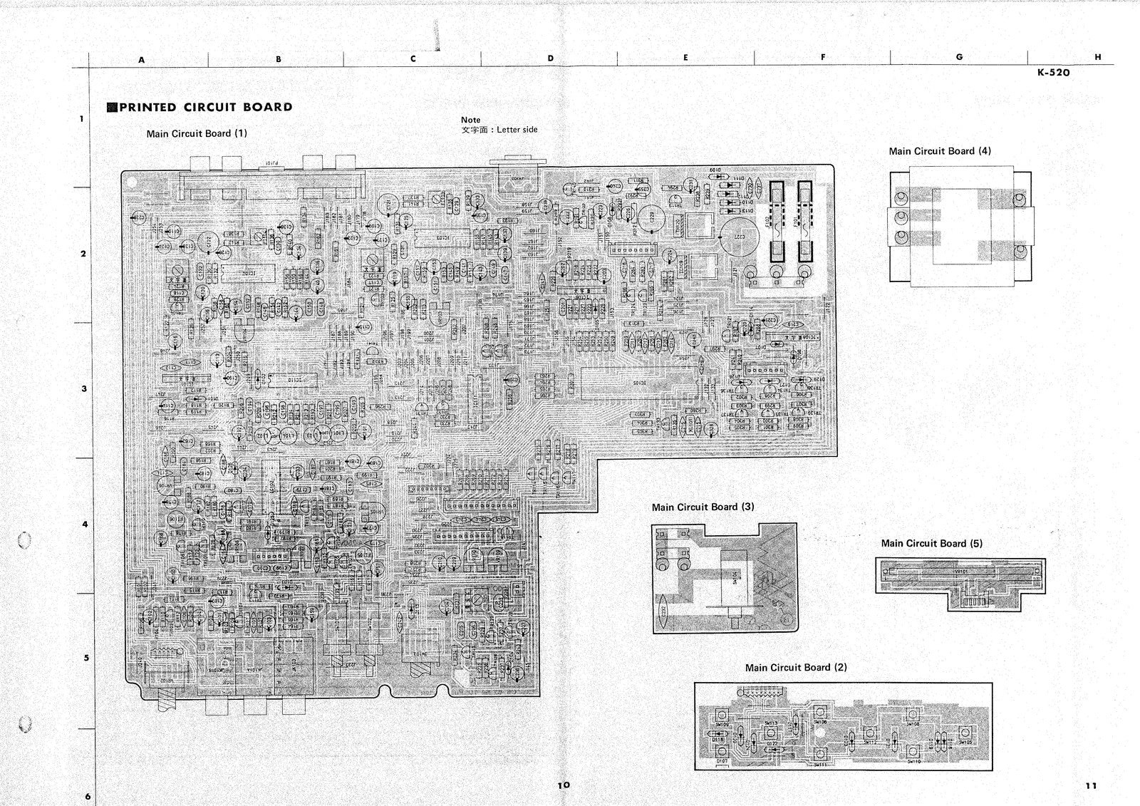 YAMAHA K-520 Stereo Cassette Deck Service Manual 1984, BOUND, COVERS, FOLDOUTS
