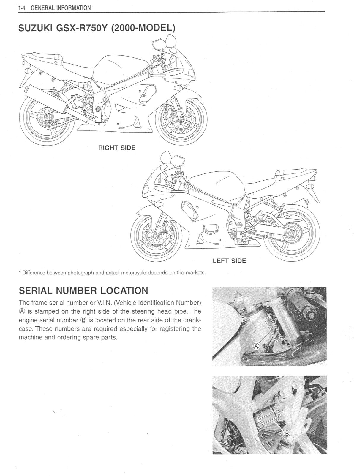 SUZUKI GSX-R750 Motorcycle Service Manual 2000-2002 - BOUND - COVERS - FOLDOUTS