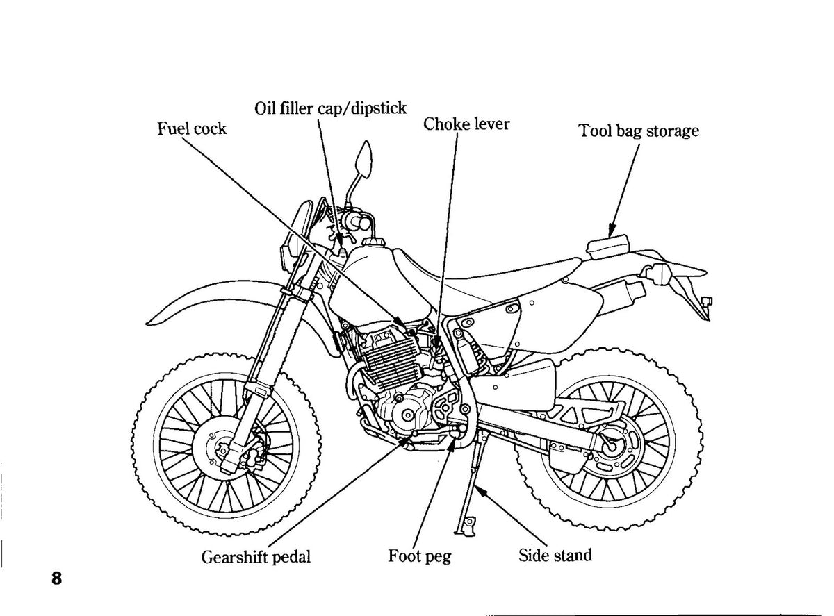 HONDA XR400R Owners Manual 1997 - BOUND - COVERS - XL FOLDOUT PAGES