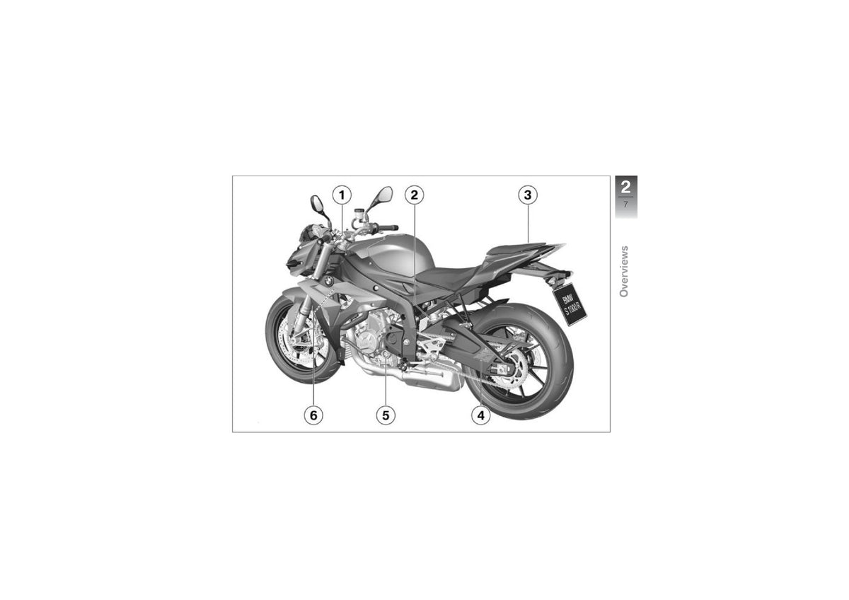 BMW S1000R Motorcycle Owners Manual - STEEL WIRE BOUND - PROTECTIVE COVERS