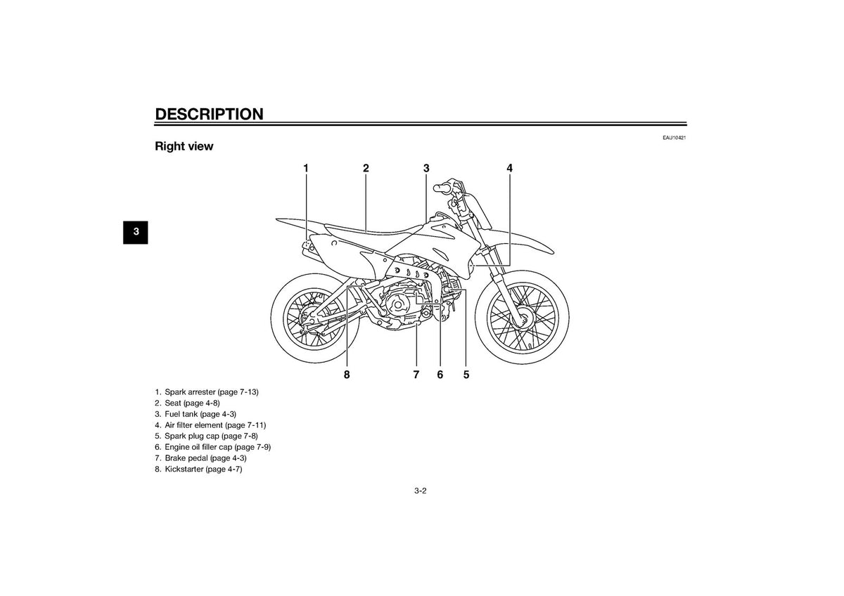 YAMAHA TT-R110E TT-R110EE Owners Manual 2013 - STEEL WIRE BOUND - TOUGH COVERS