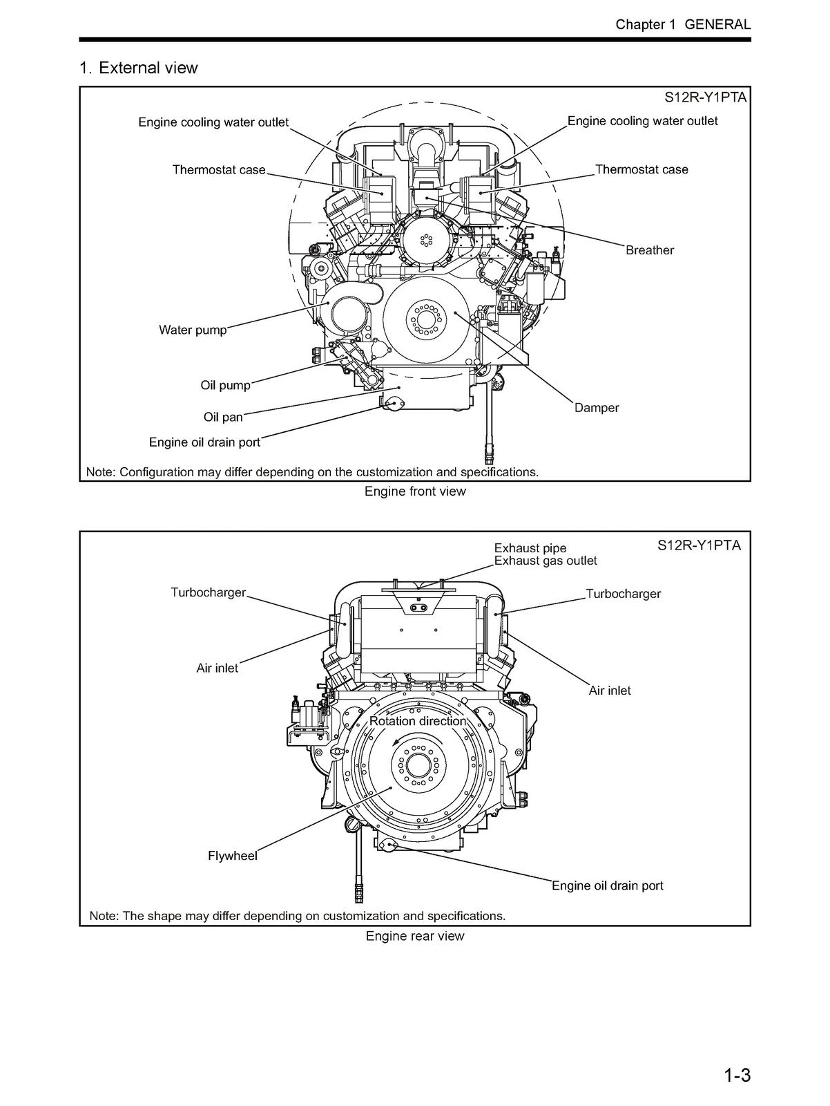 MITSUBISHI Diesel Engine S12R Service Manual - STEEL WIRE BOUND - TOUGH COVERS