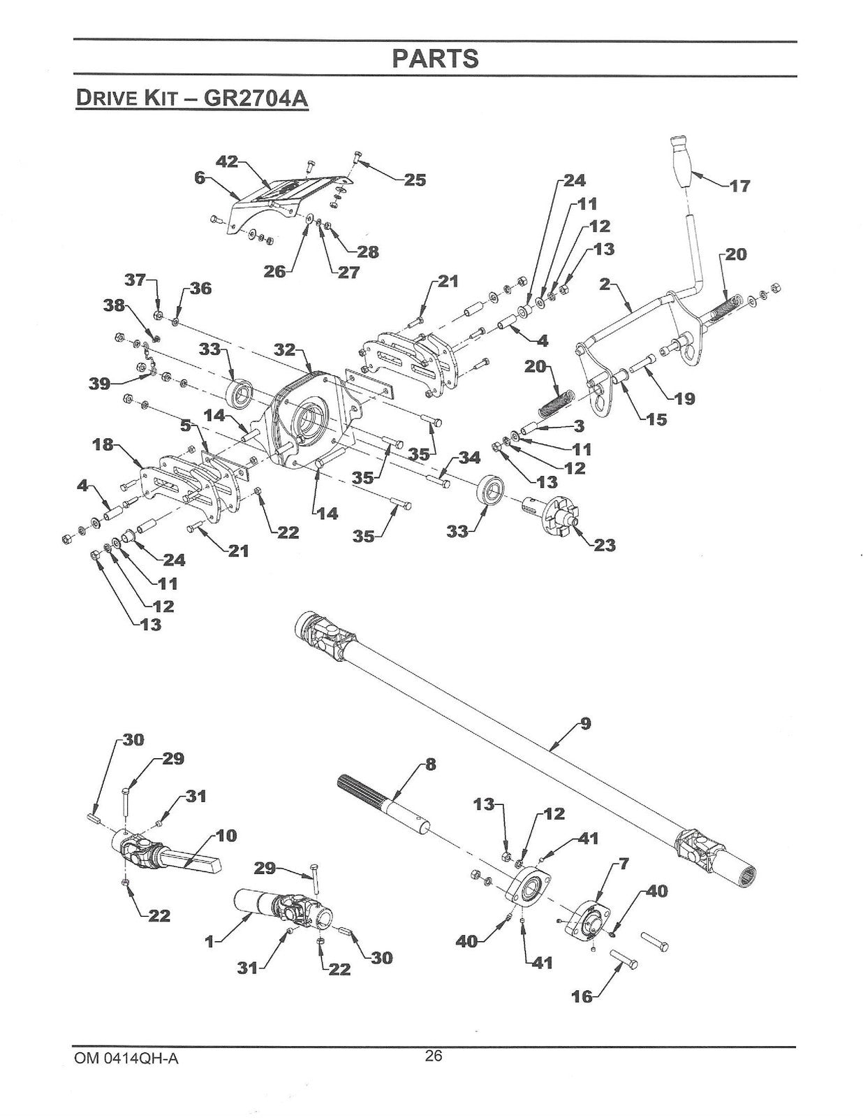 KUBOTA GR2700B GR2704A Fun Connect Hitch Mid-PTO Drive Kit Manual - WIRE BOUND