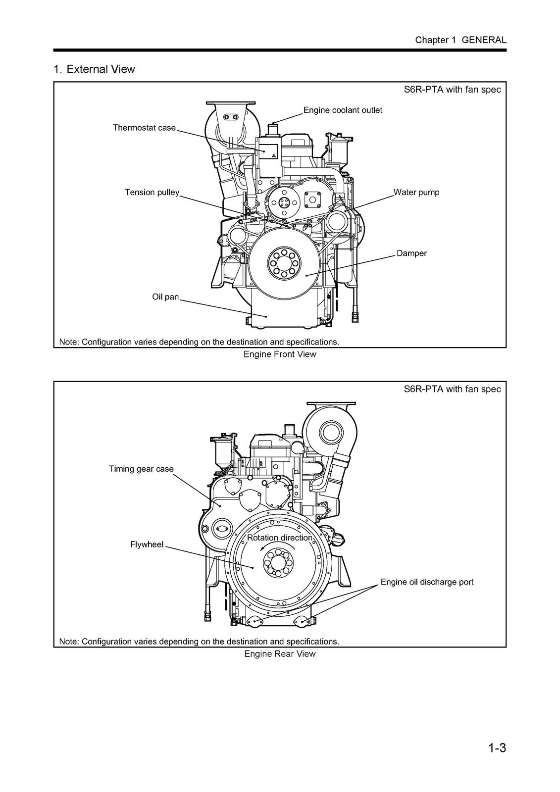 MITSUBISHI S6R S6R2 SERIES DIESEL ENGINES SERVICE MANUAL - WIRE BOUND - COVERS