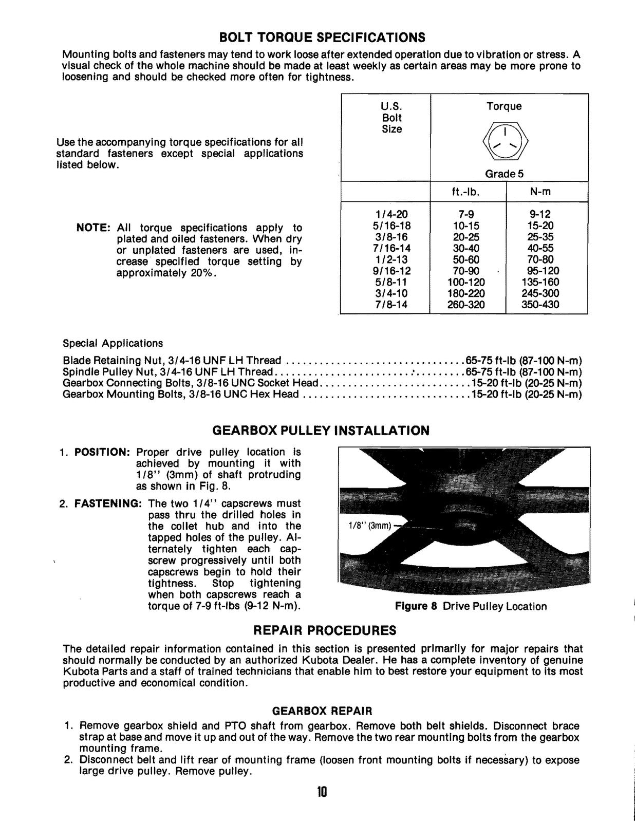 KUBOTA  More Rear-Mount Mower Parts And Manual For B6100 B7100 Tractors - BOUND