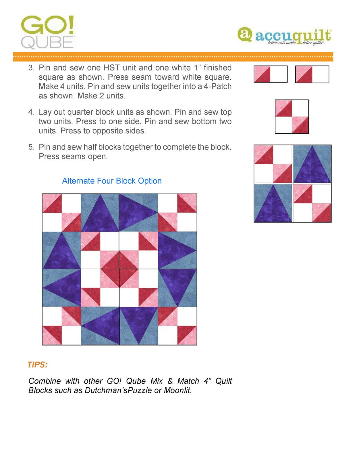 ACCUQUILT Go Qube 4" Angles - STEEL WIRE BOUND - PROTECTIVE COVERS