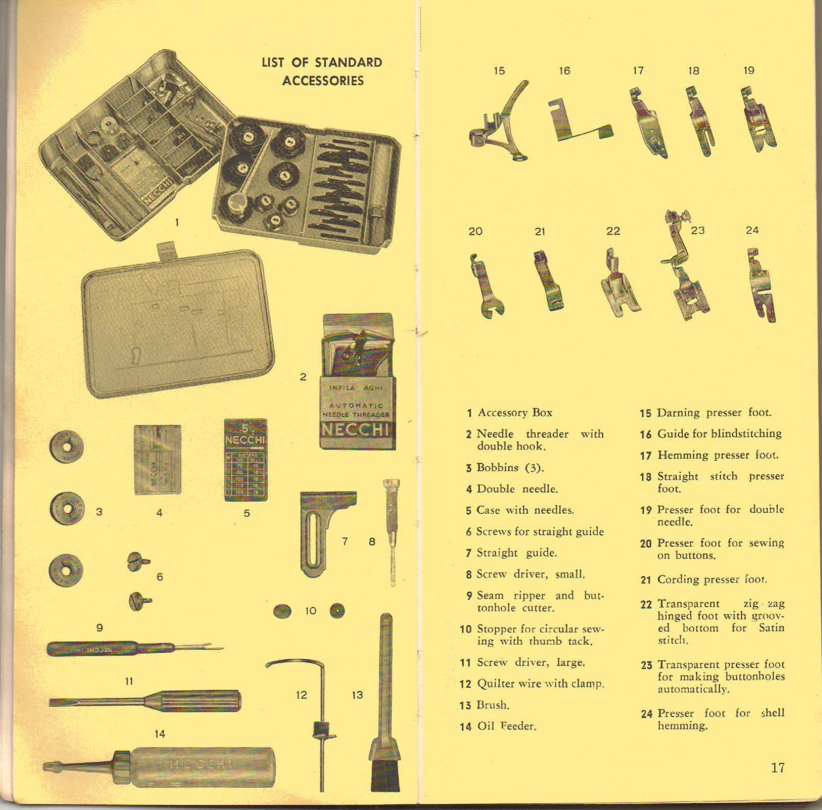 NECCHI Automatic Supernova Sewing Machine Instruction Manual - WIRE BOUND
