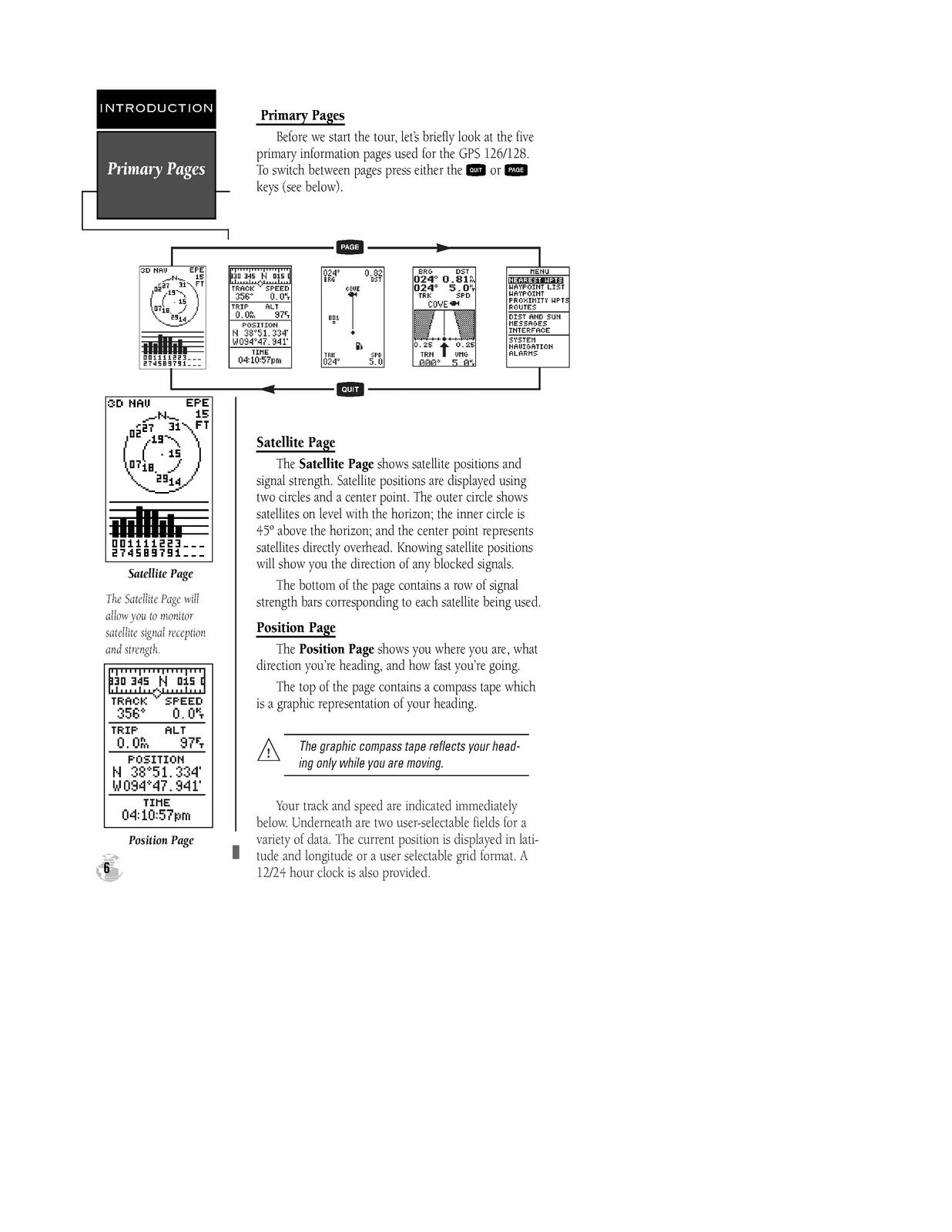 GARMIN GPS 126 128 Marine Navigator Owners Manual And Reference 1998 - BOUND