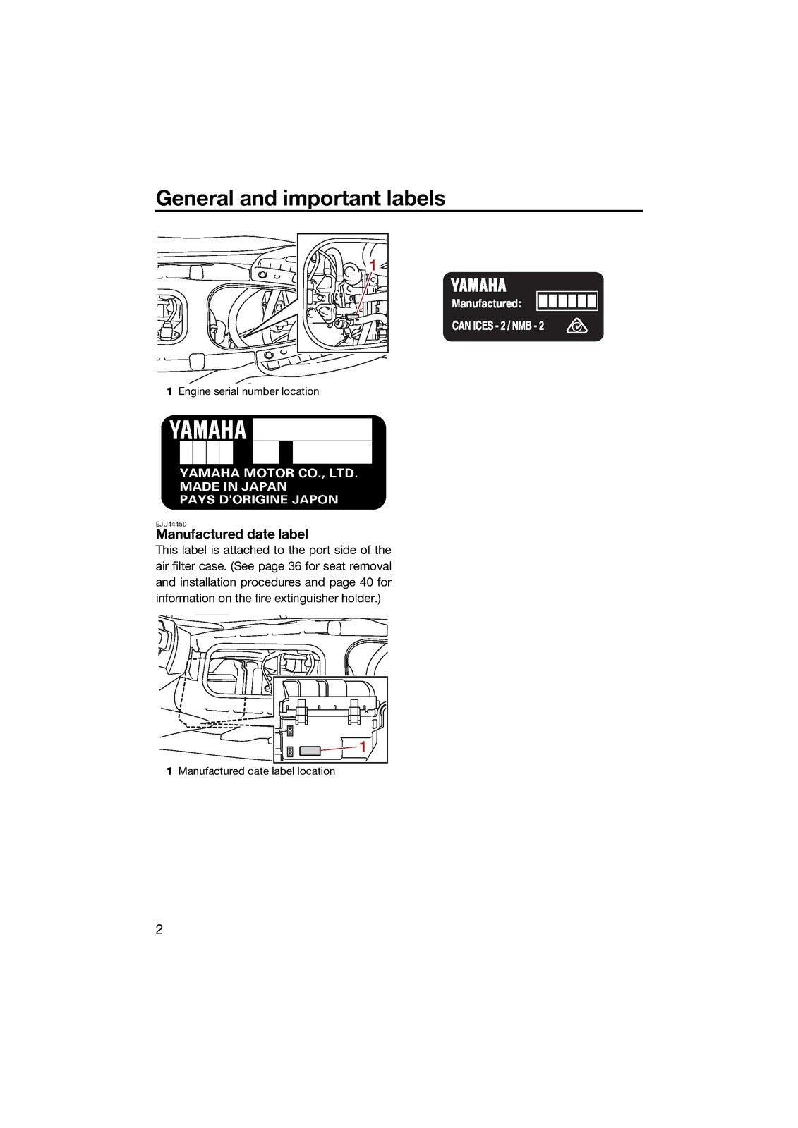 YAMAHA 2023 WaveRunner EX EX Sport EX Deluxe EX Owners Operators Manual - BOUND