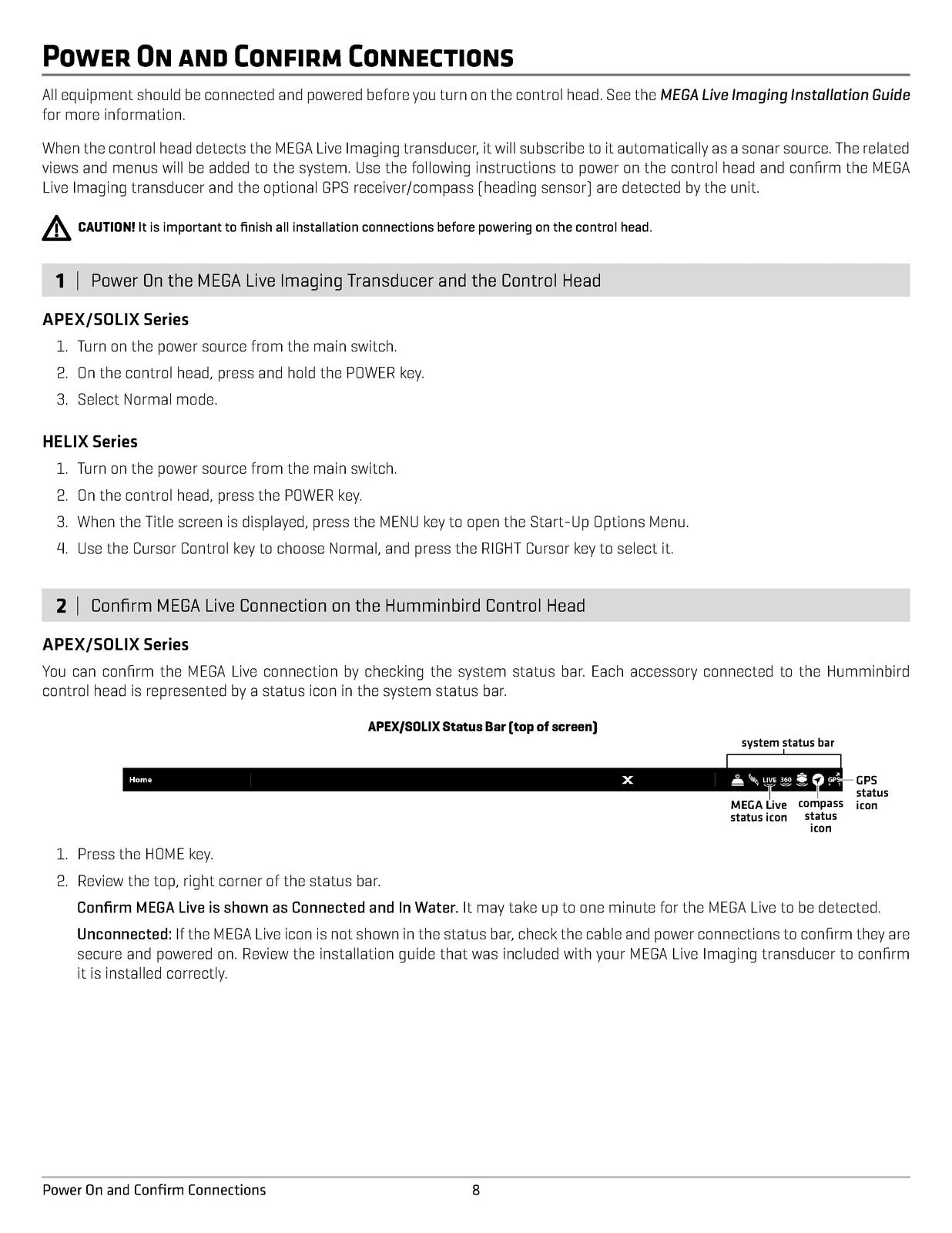 HUMMMINBIRD MEGA Live Imaging User Guide Manual - WIRE BOUND - TOUGH COVERS