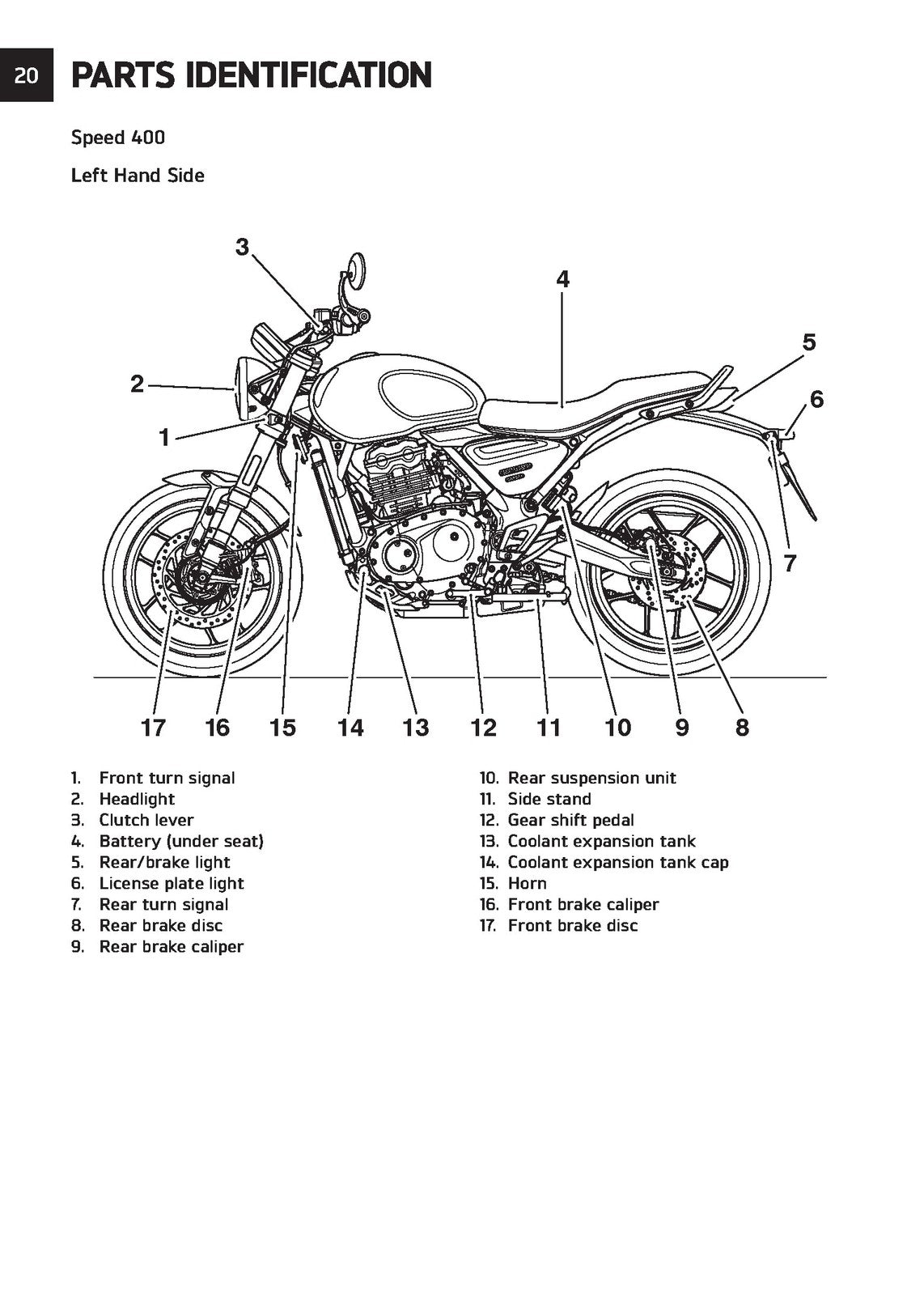 TRIUMPH Speed 400 Scrambler 400 X Scrambler 400 400 400 Owners Manual 2025