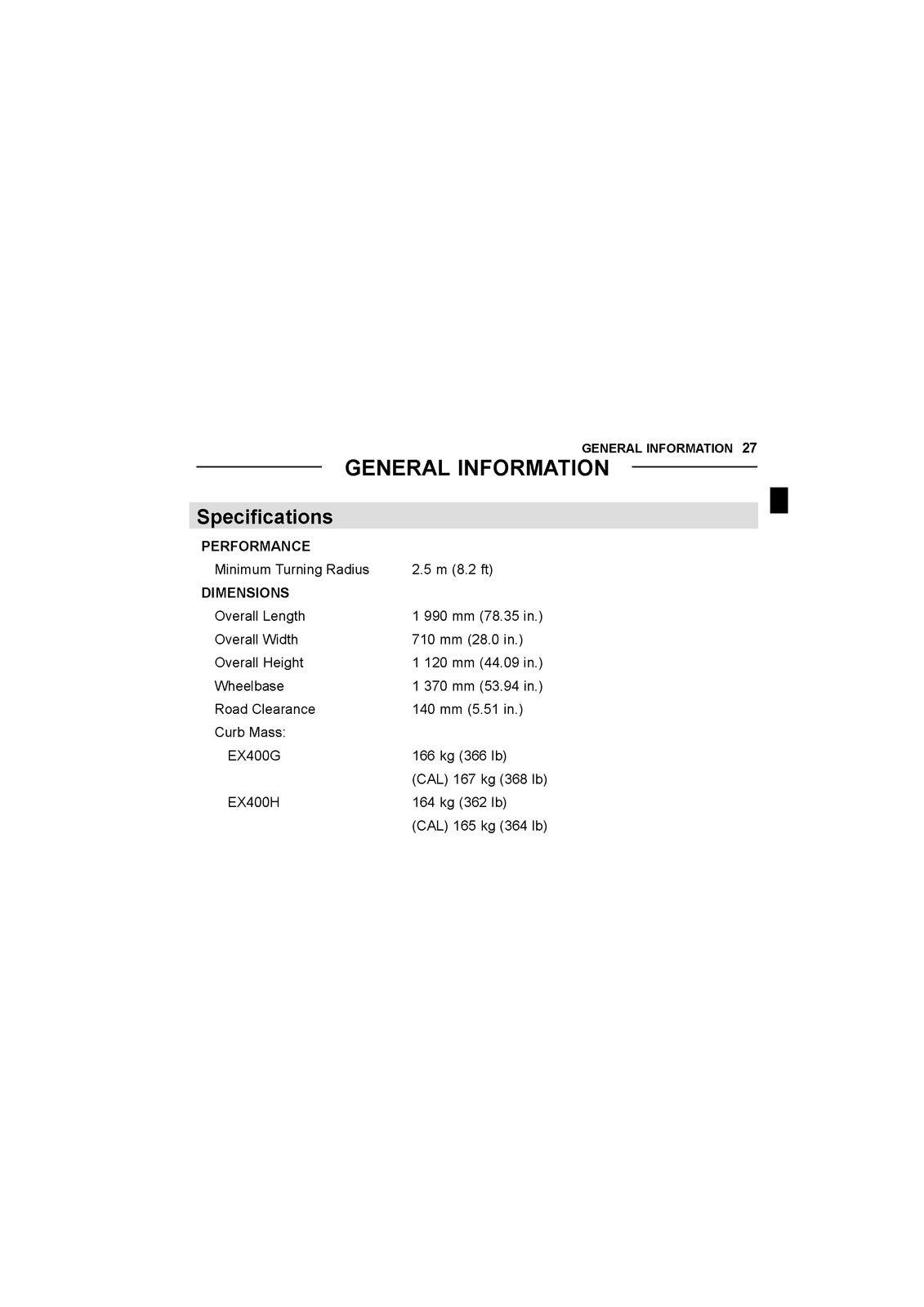 KAWASAKI Ninja 400 Motorcycle Owners Manual 2019 - WIRE BOUND - TOUGH COVERS