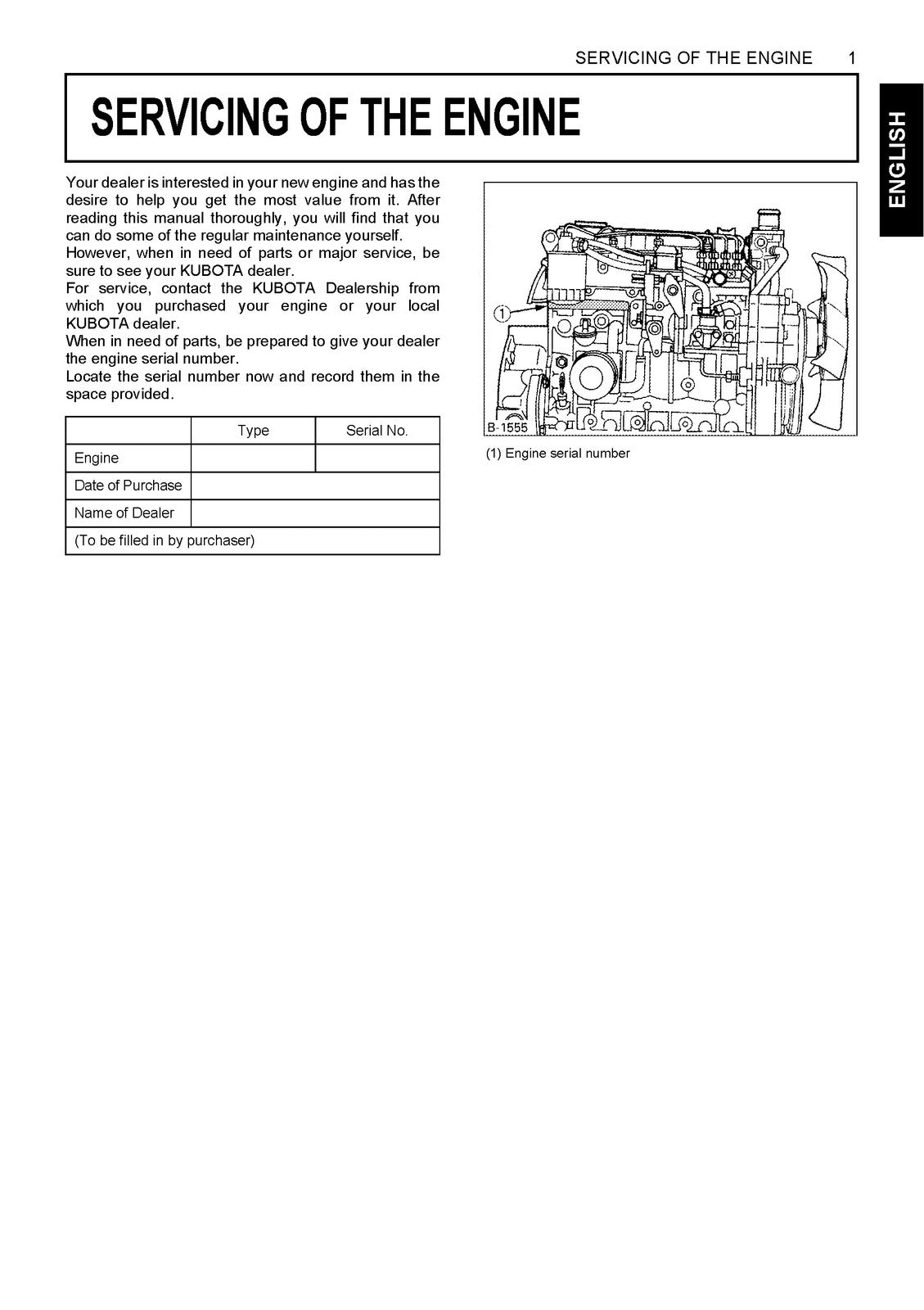 KUBOTA V3300 V3600 V3800 Engine Workshop & Operators Manual BUNDLE - WIRE BOUND
