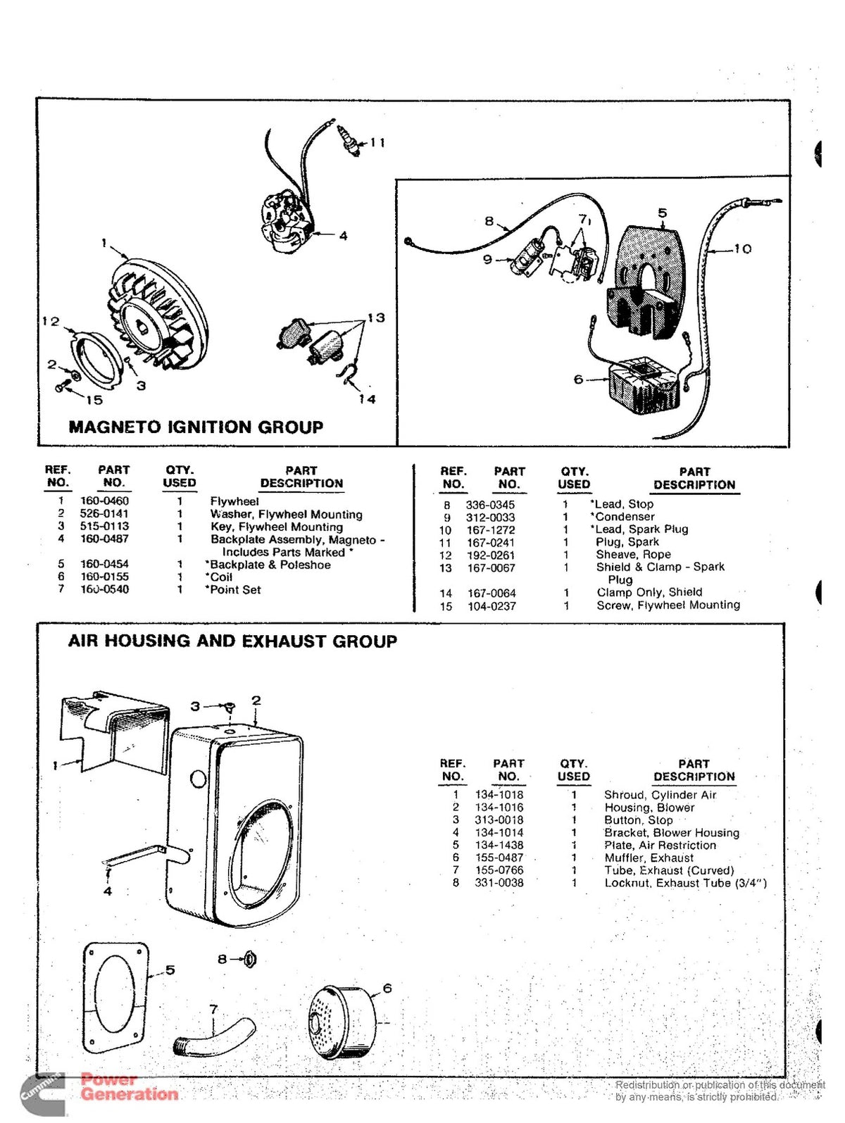 ONAN PortaStart AJ Spec H L Operators And Parts Manual - WIRE BOUND - COVERS