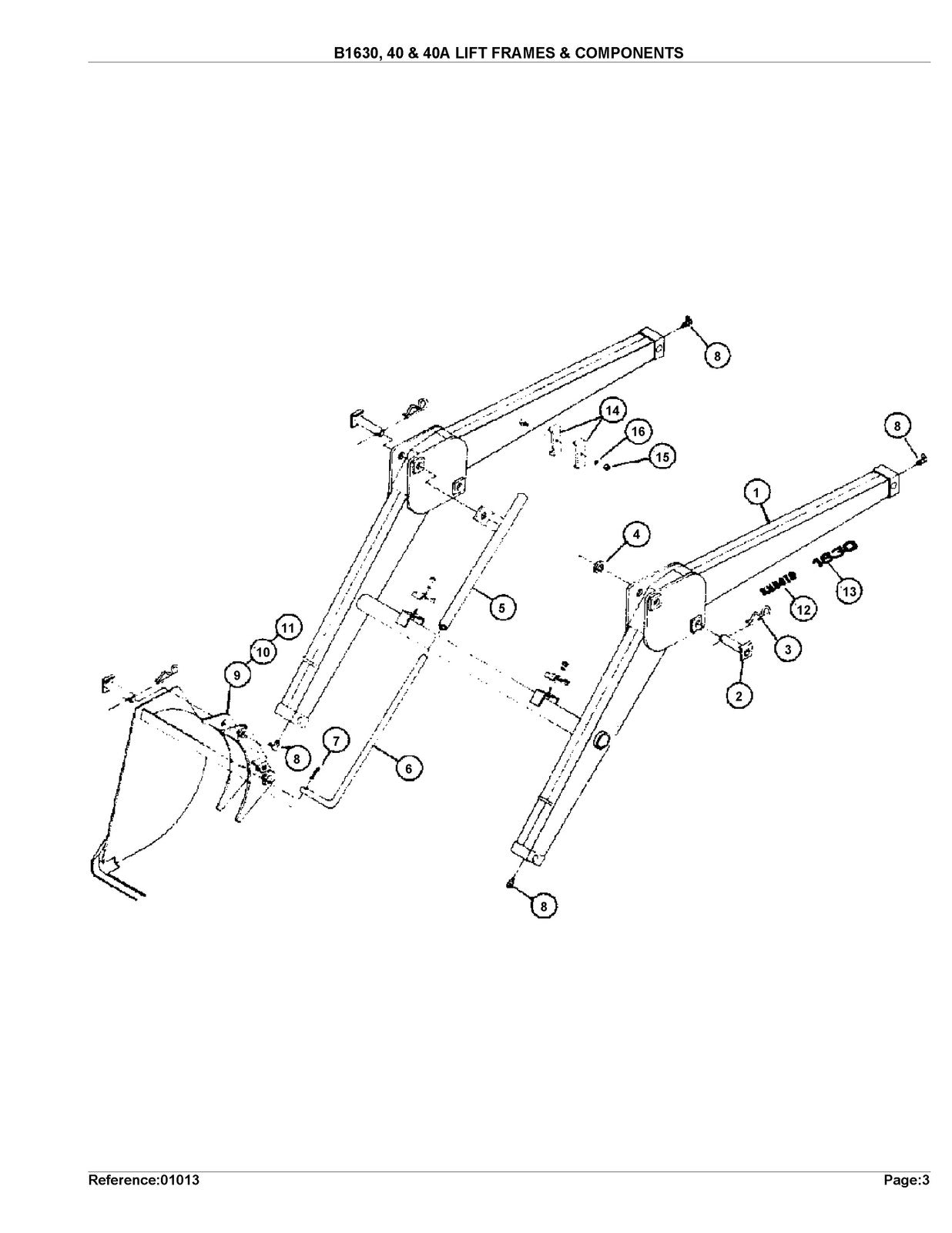 KUBOTA B1640A Loader Illustrated Parts List Manual - WIRE BOUND - TOUGH COVERS