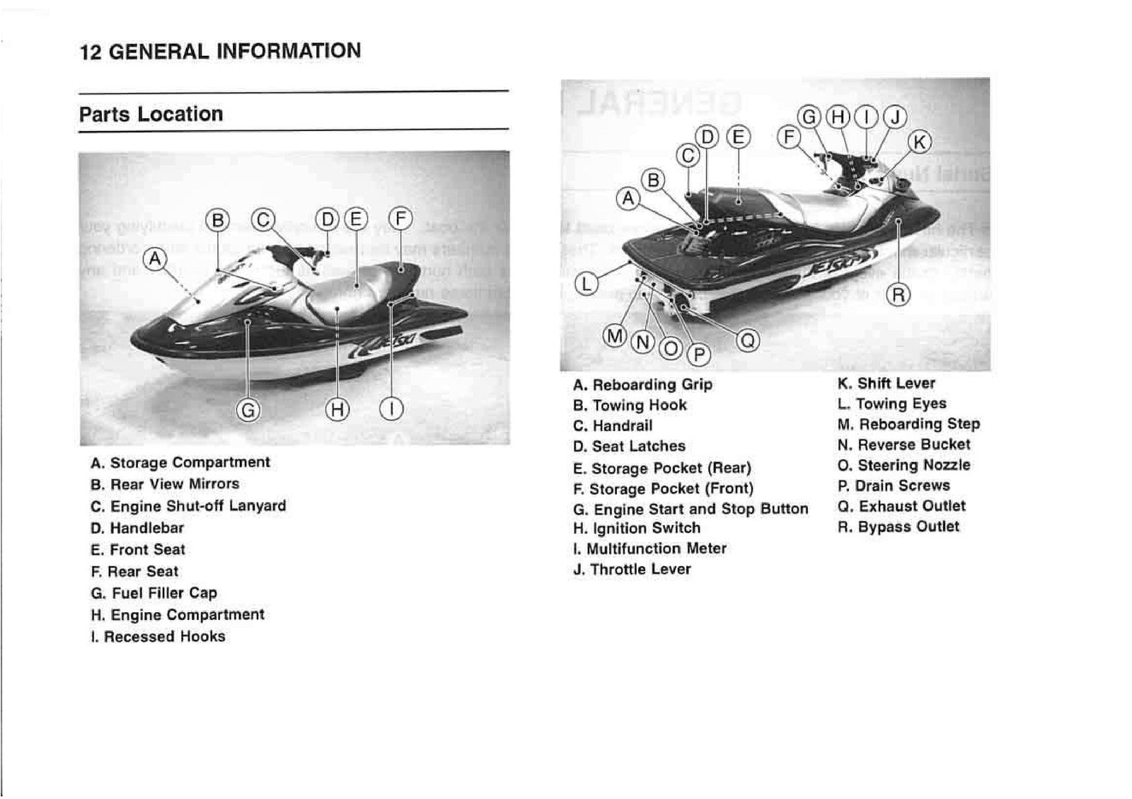 KAWASAKI Jet Ski 1100 STX DI Watercraft Owners Manual - WIRE BOUND - COVERS