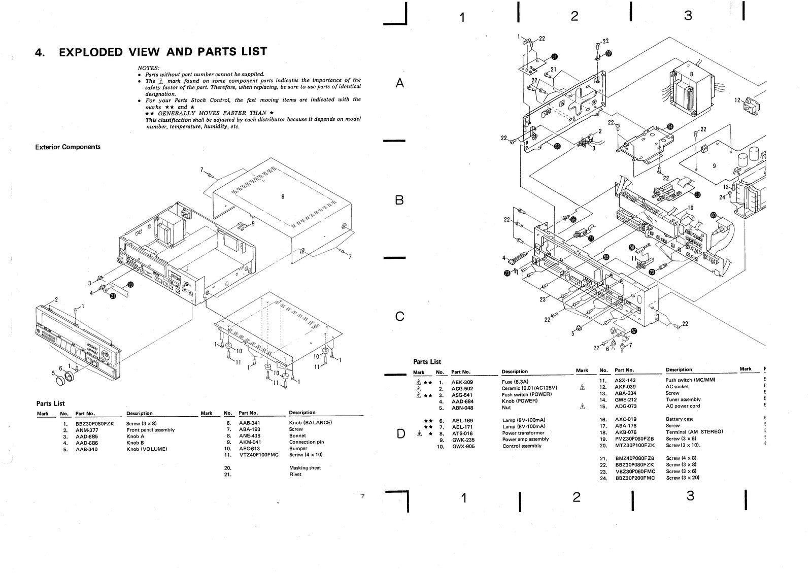 PIONEER SX-60 AM FM Stereo Receiver Service Manual 1983 - WIRE BOUND - COVERS