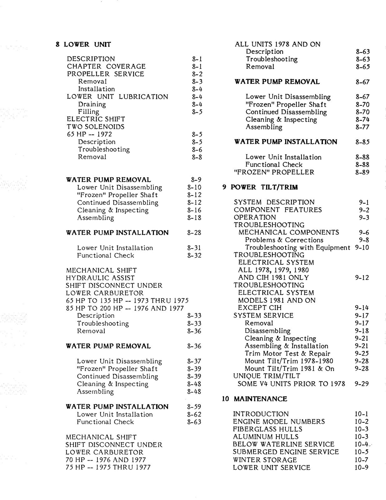 JOHNSON 60 65 70 75 85 90 100 115 120 135 140 150 175 & More Service Manual