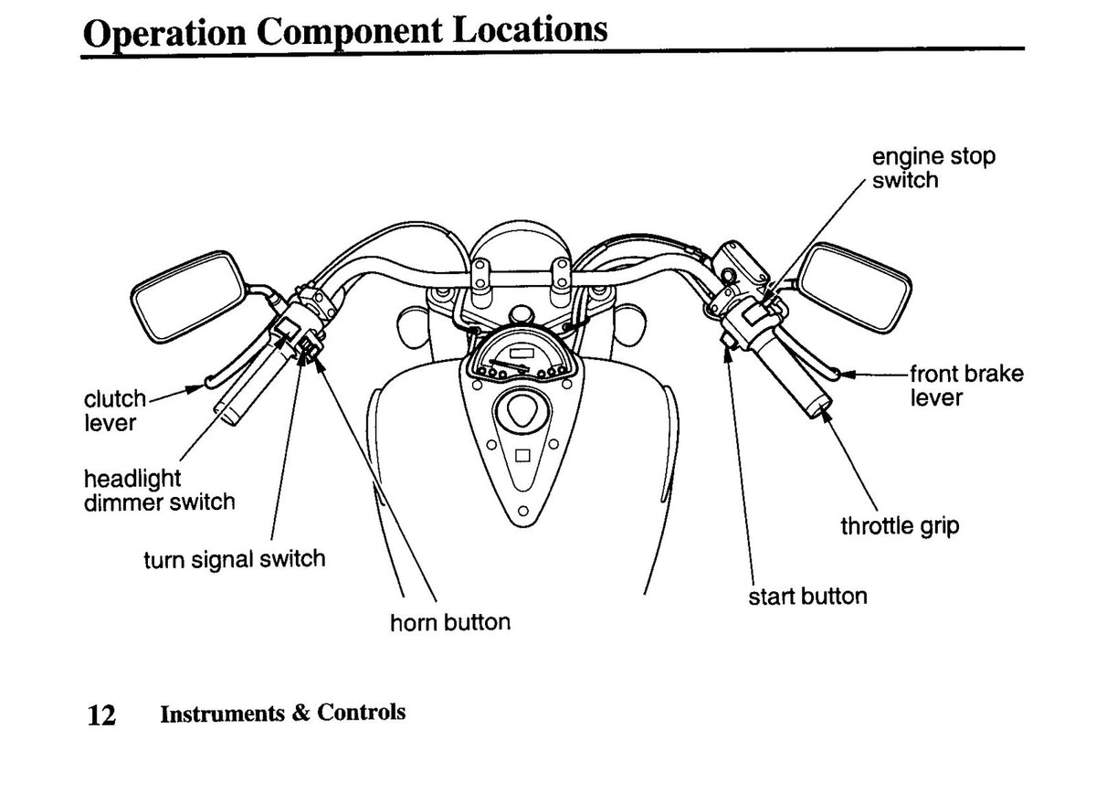 HONDA VTX1300S VTX1300R Motorcycle Owners Manual 2007 - WIRE BOUND - COVERS