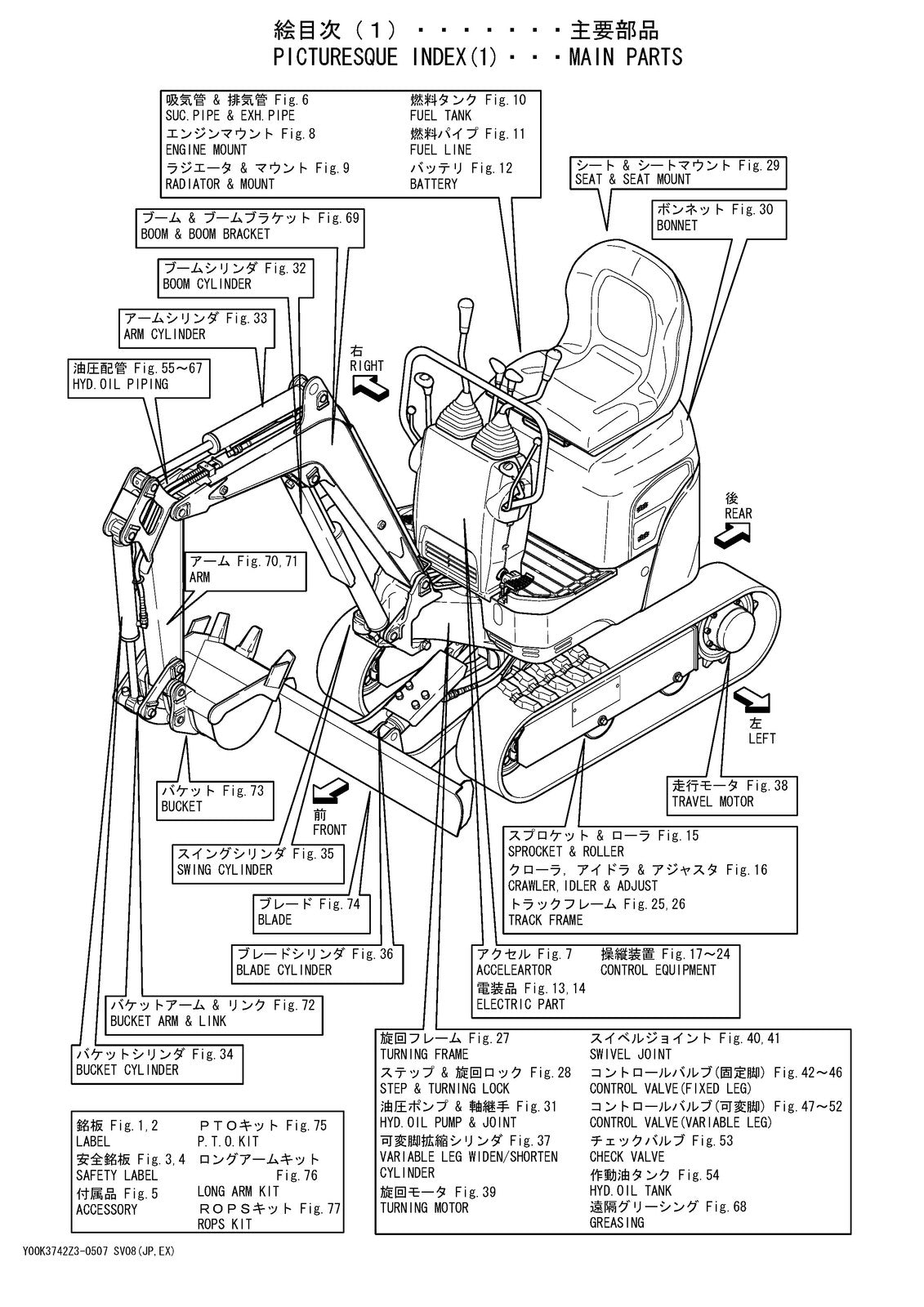 YANMAR SV08 Excavator Parts Catalog Manual 2017 - WIRE BOUND - TOUGH COVERS