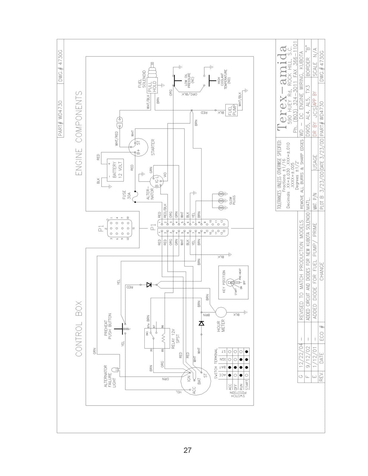 GENIE RL4000D1 Light Tower Service Parts Manual 2006 SN FOF-15979 Up - BOUND