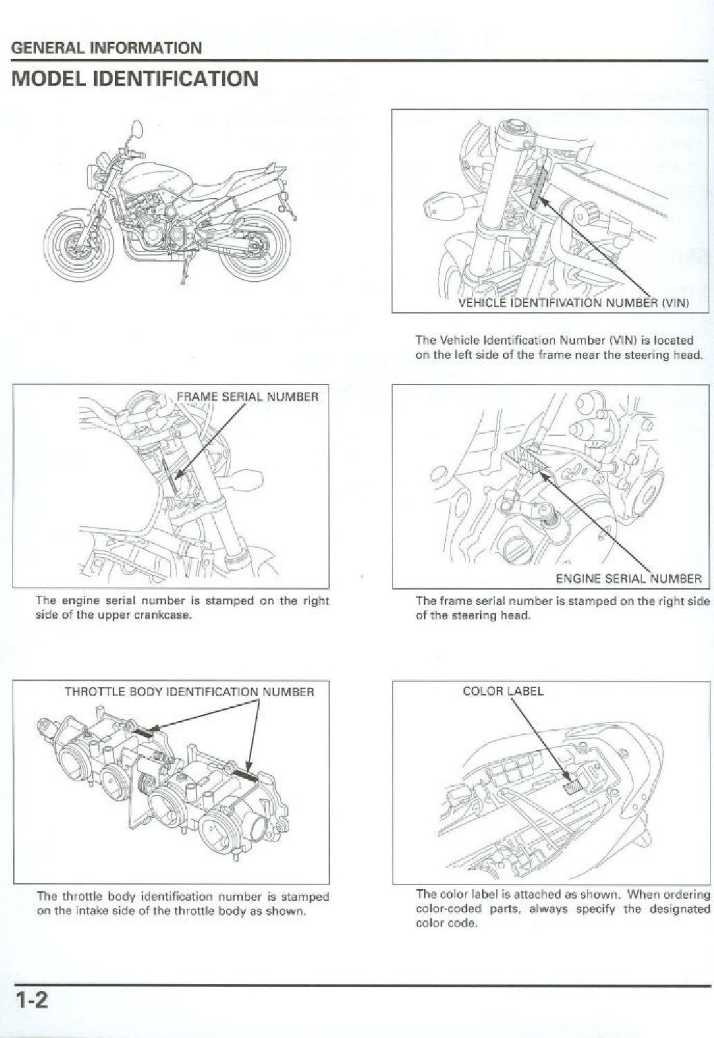 HONDA CB900F Hornet Motorcycle Service Manual 2002-2003 - WIRE BOUND - COVERS