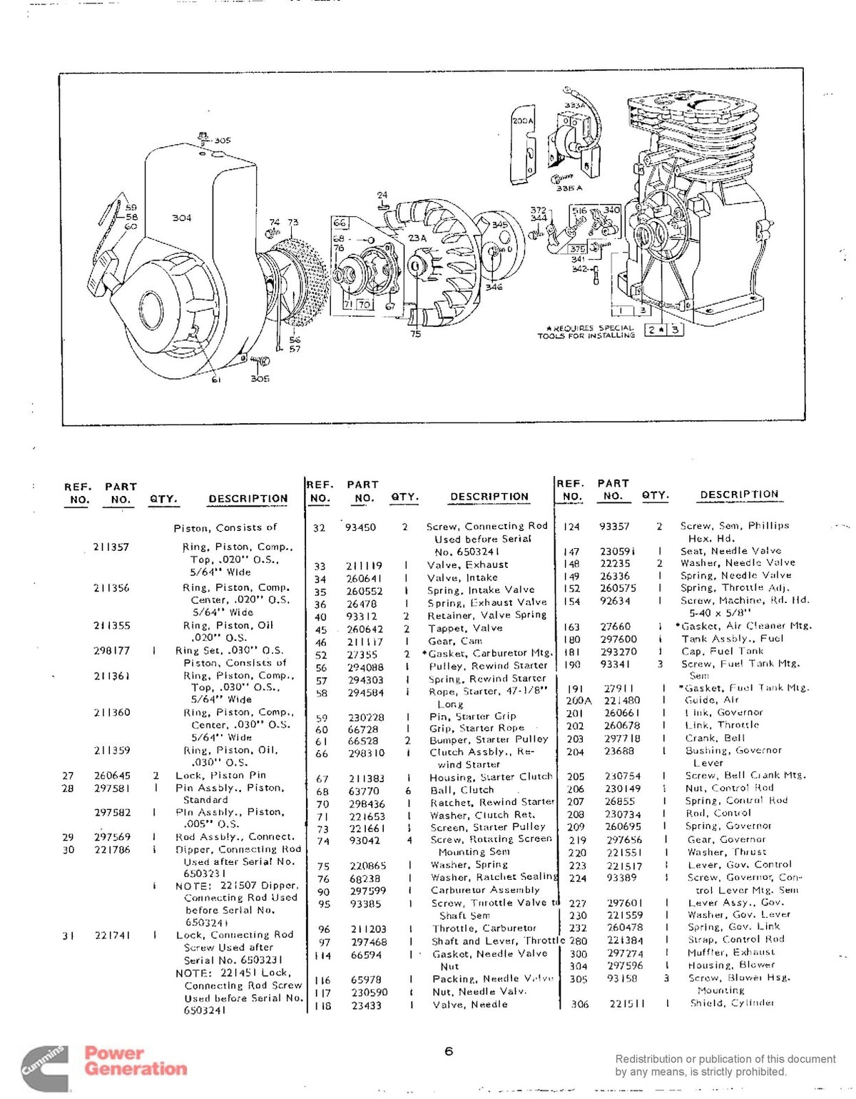 ONAN PC Series Spec A-C Operators And Parts Manual - WIRE BOUND - TOUGH COVERS