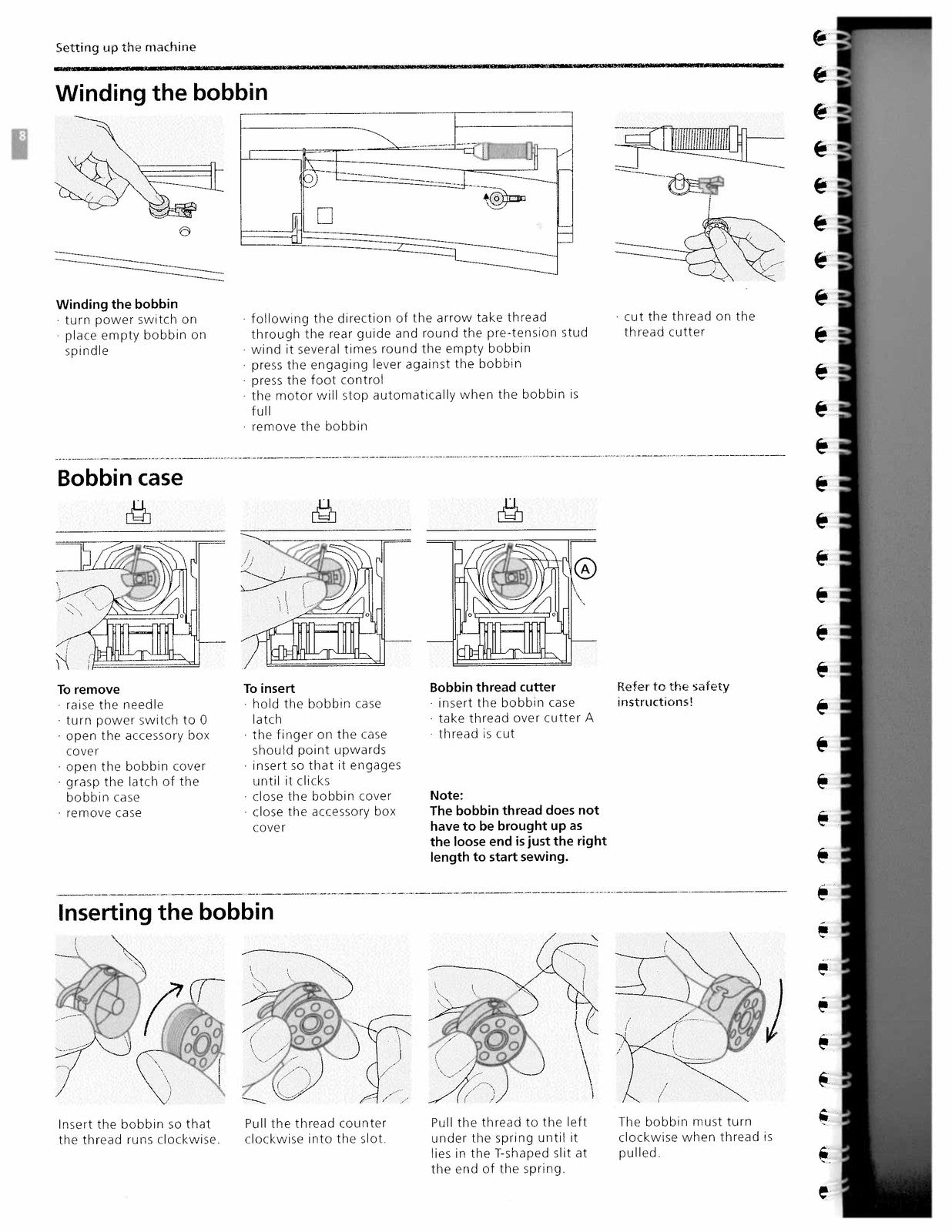 BERNINA Activa 130 140 Instruction Manual  Sewing Manual - WIRE BOUND - COVERS