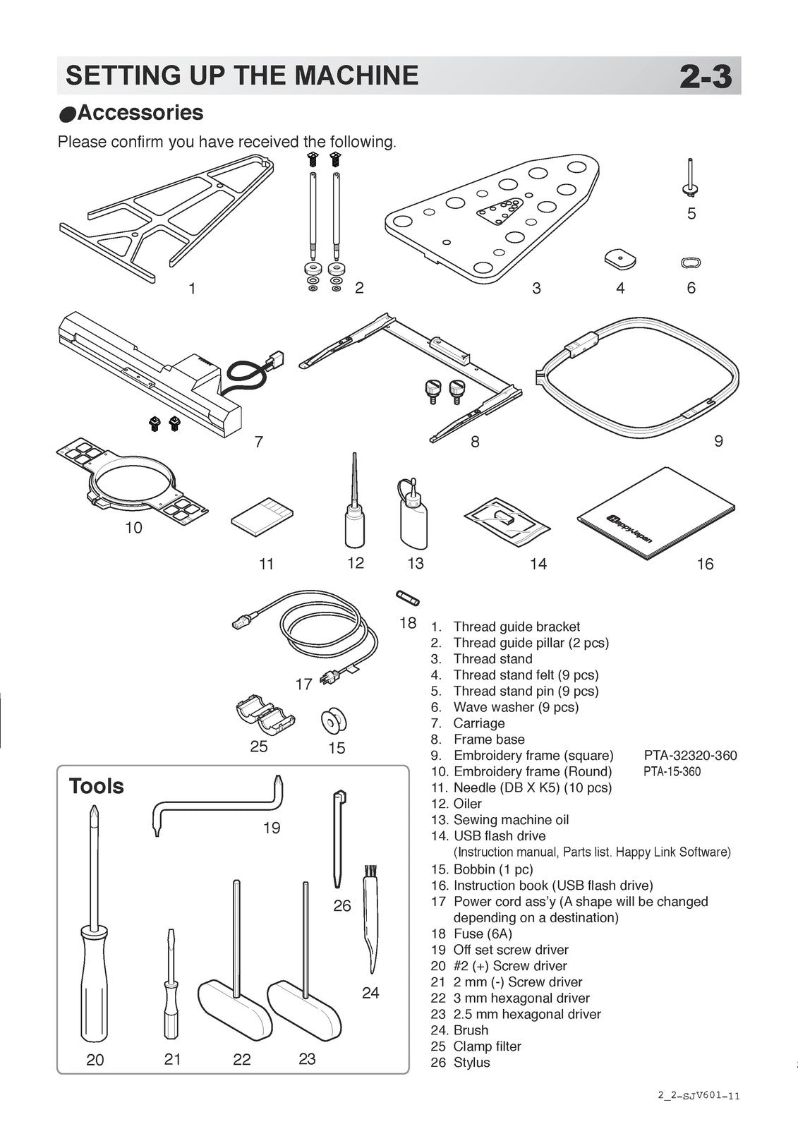 HAPPY HCH Plus HPVB10-19 Embroidery Machine Instruction Book Manual - WIRE BOUND