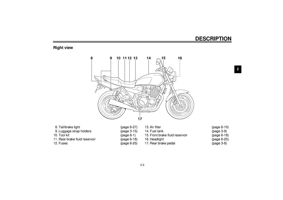 YAMAHA XJR1300 XJR1300SP Motorcycle Owners Manual 1999 - WIRE BOUND - COVERS