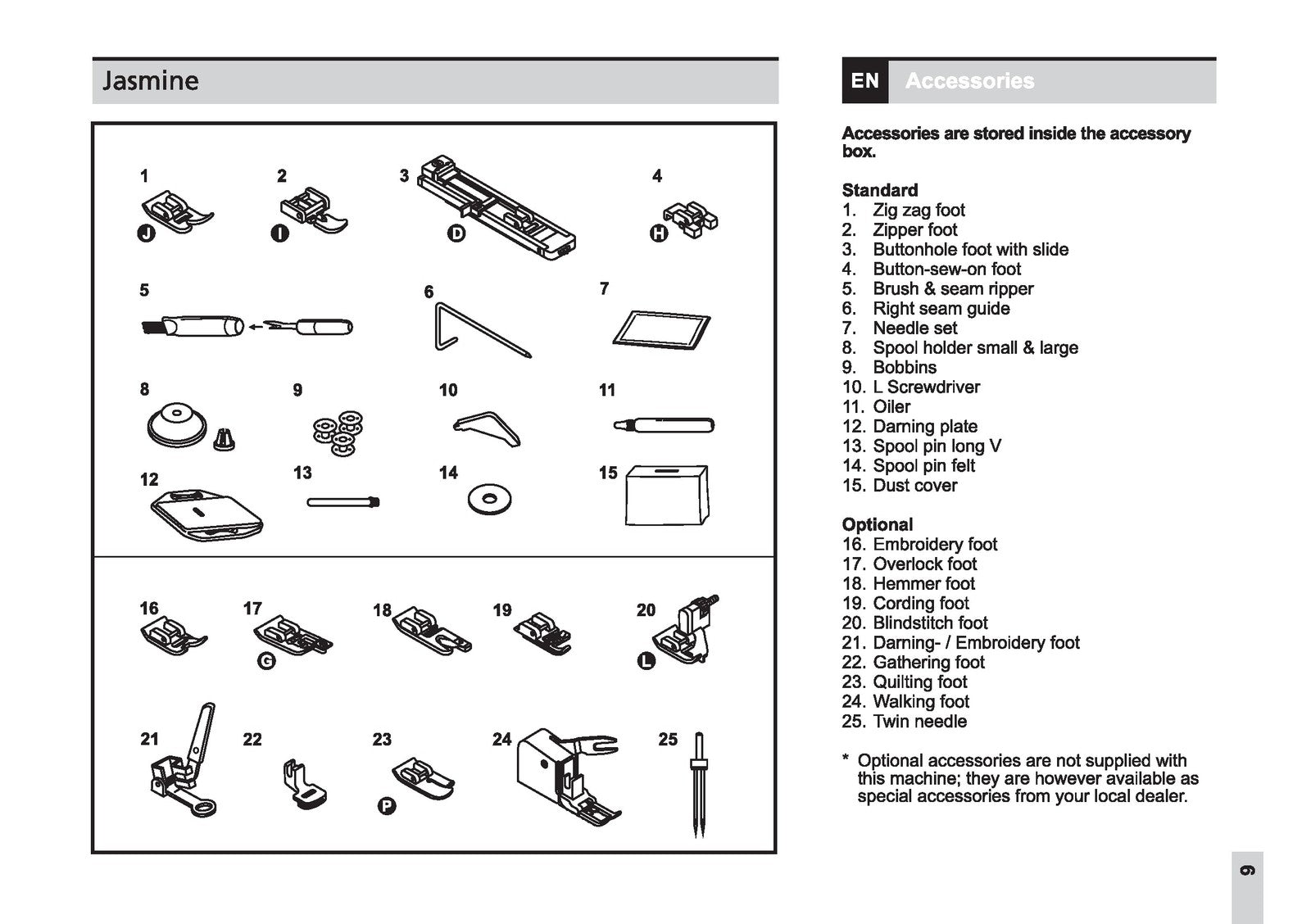 EVER SEWN Jasmine Sewing Machine Instruction Manual - WIRE BOUND - TOUGH COVERS
