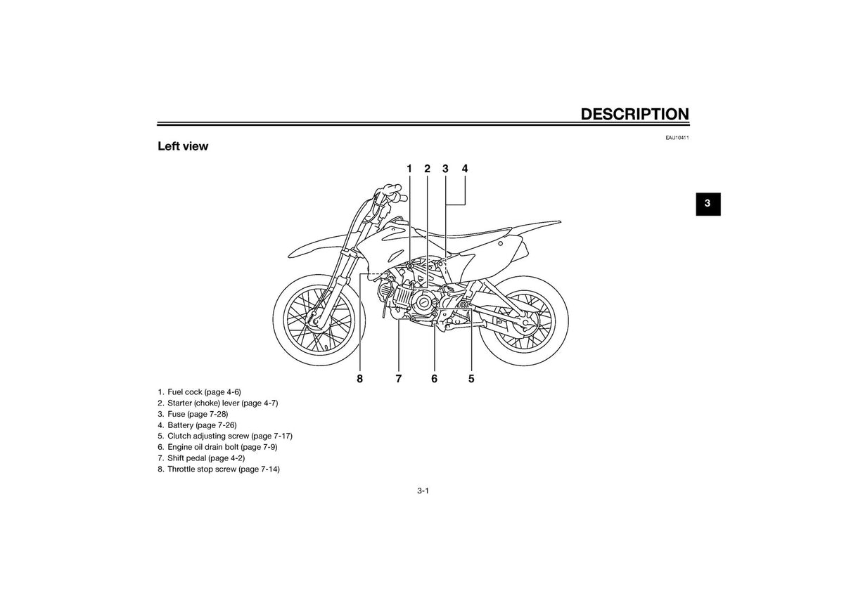 YAMAHA TT-R110E TT-R110EF Owners Manual 2014 - STEEL WIRE BOUND - TOUGH COVERS