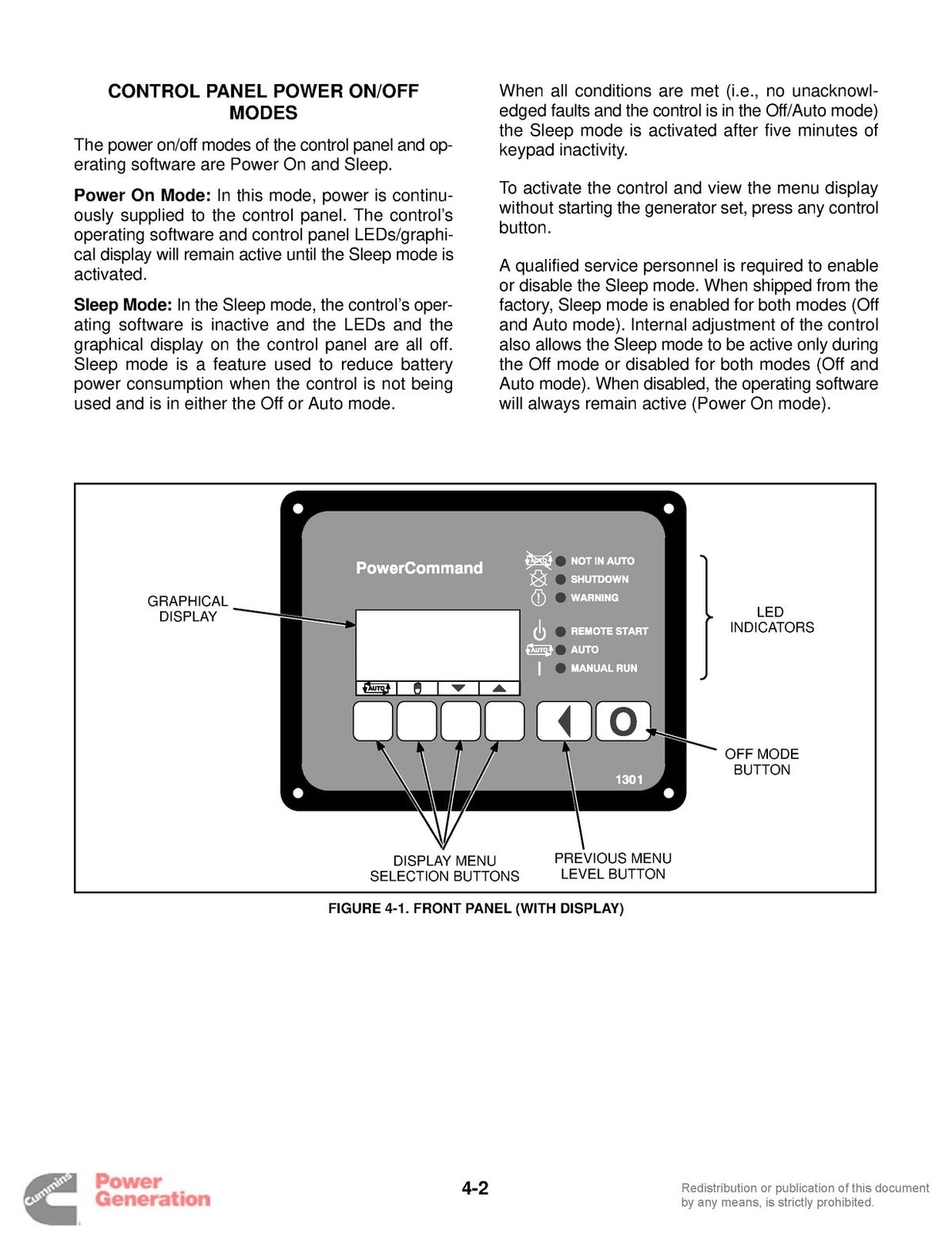 ONAN GGDB GenSet Operators Manual With PowerCommand Control 2005 - WIRE BOUND