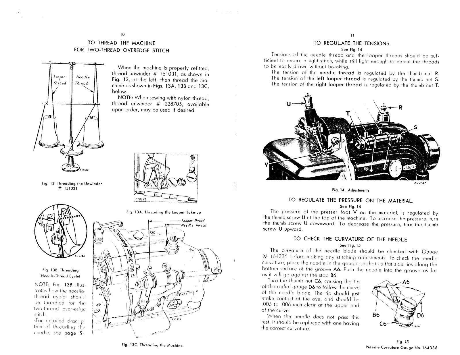 SINGER 246-3 246-5 Sewing Machine Service Manual - WIRE BOUND - TOUGH COVERS