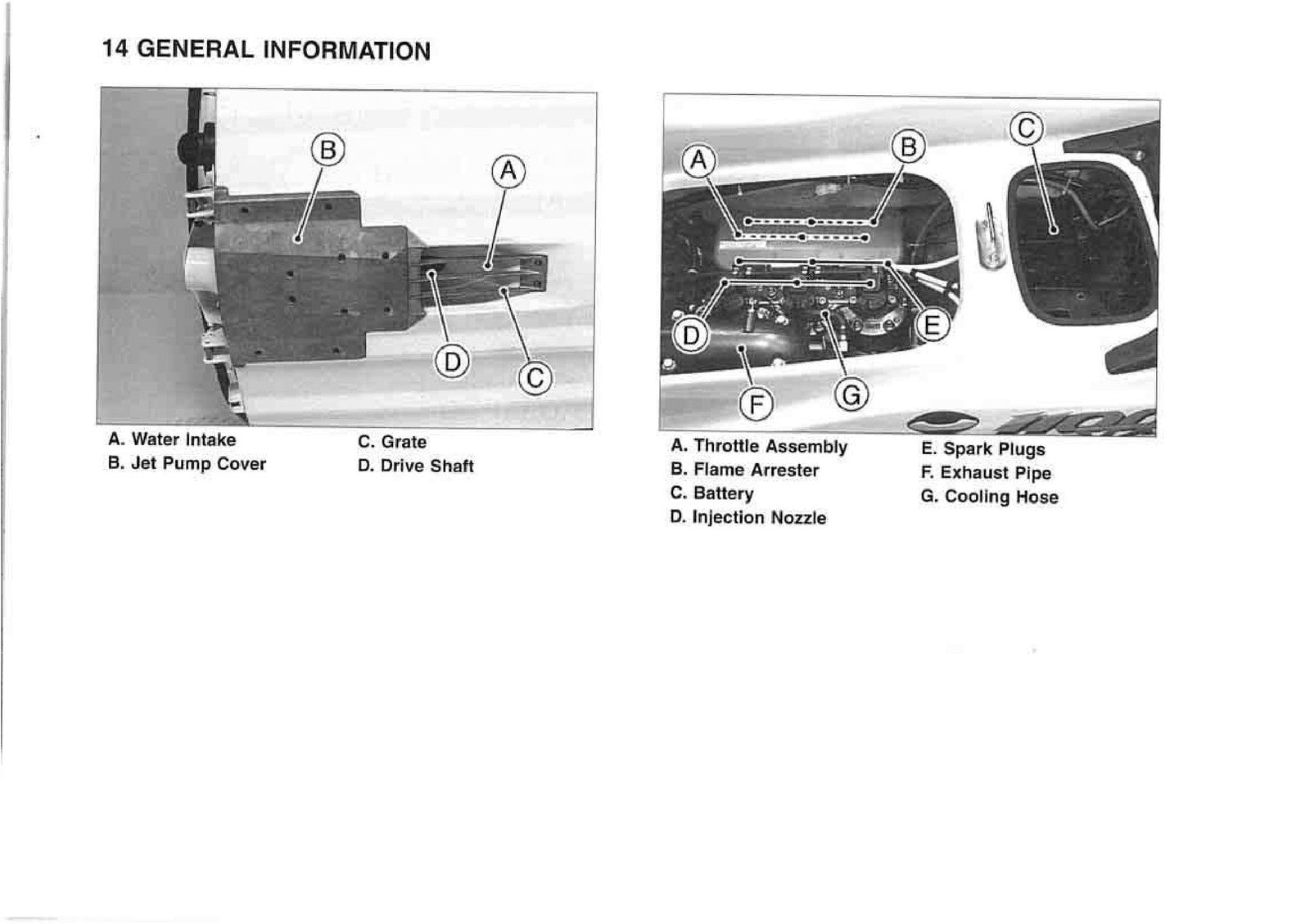 KAWASAKI Jet Ski 1100 STX DI Watercraft Owners Manual 3 - WIRE BOUND