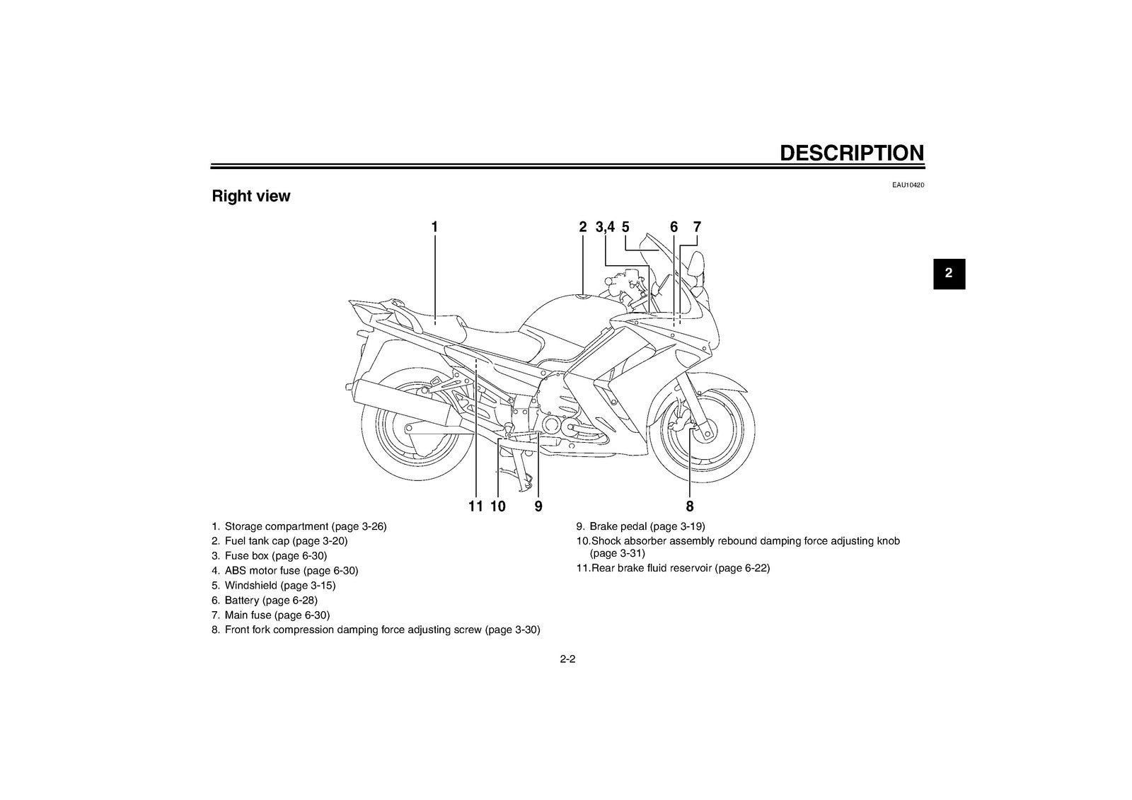 YAMAHA FJR1300AS Motorcycle Owners Manual 2010 - STEEL WIRE BOUND - TOUGH COVERS