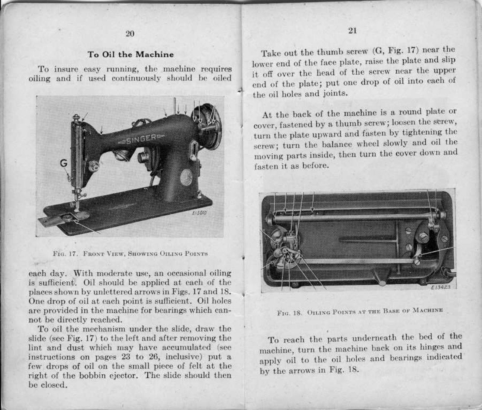 SINGER 66-18 Sewing Machine Instruction Manual 1941 - WIRE BOUND - TOUGH COVERS