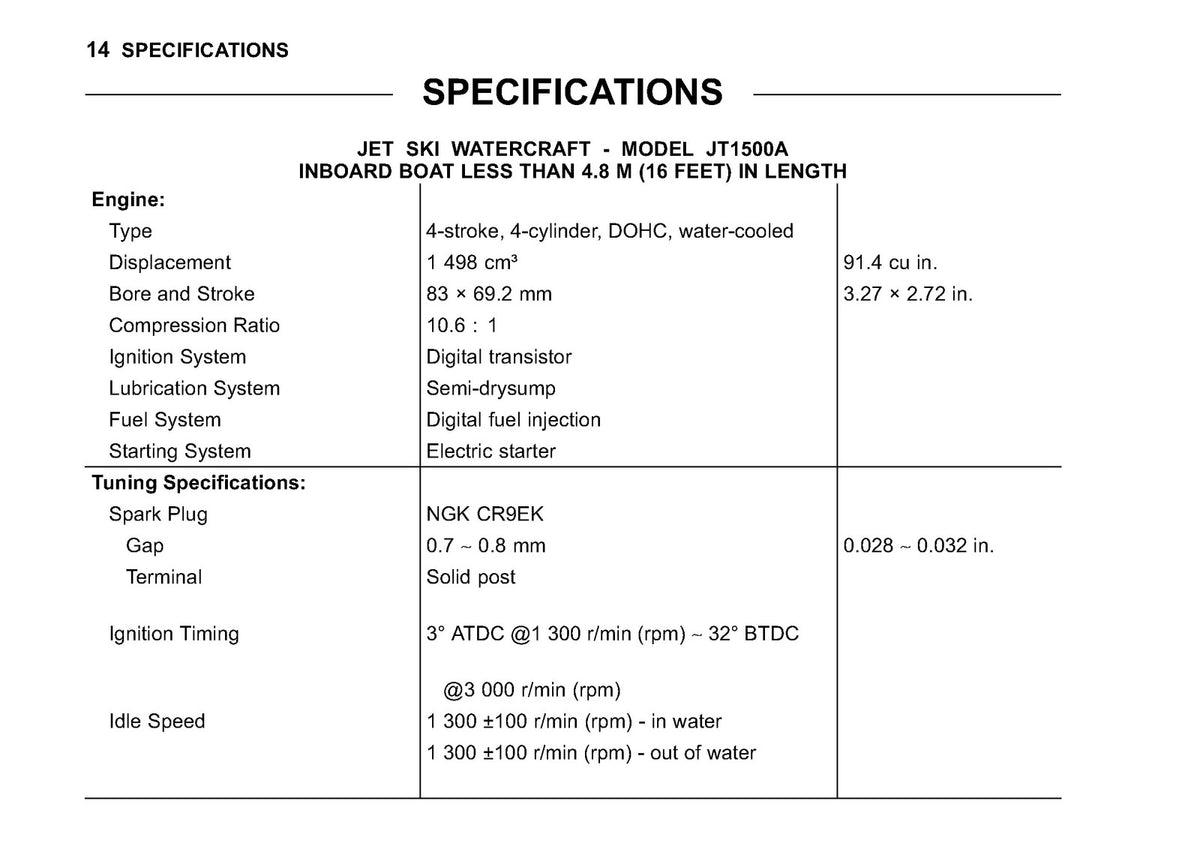 KAWASAKI STX-15F Jet Ski Watercraft Owners Manual 2012 - WIRE BOUND - COVERS