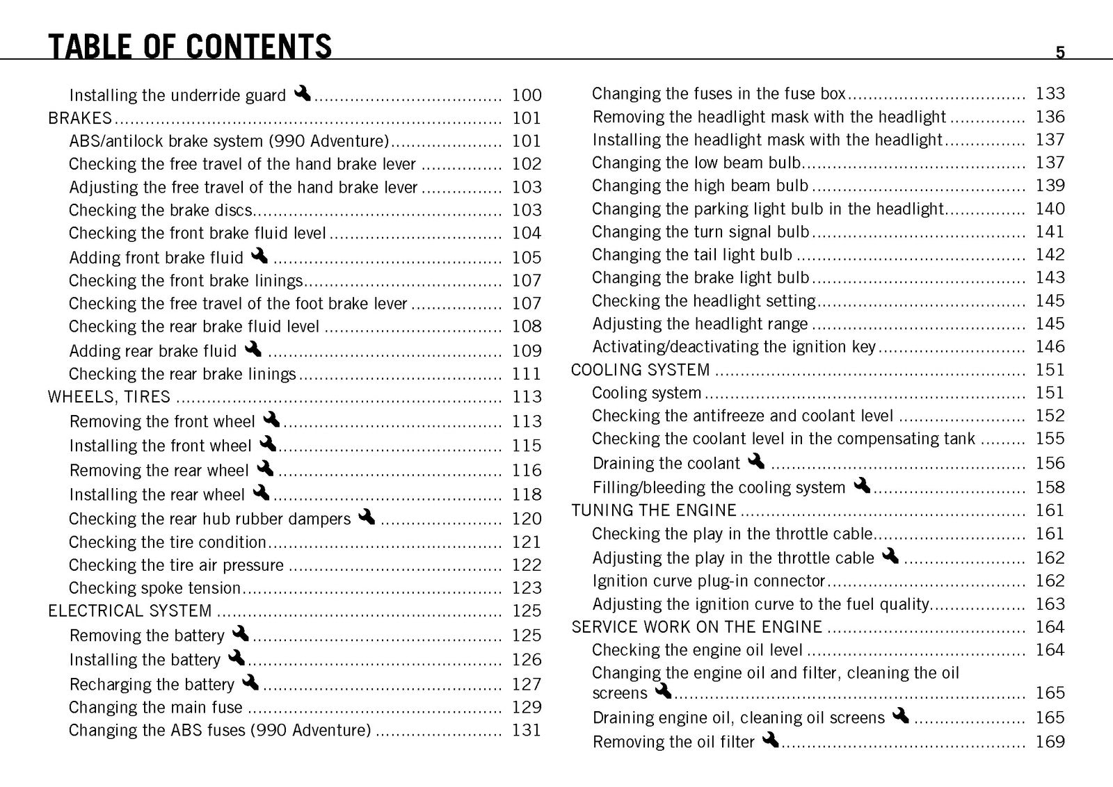 KTM 990 Adventure 990 Adventure R Owners Manual 2012 - WIRE BOUND - TOUGH COVERS