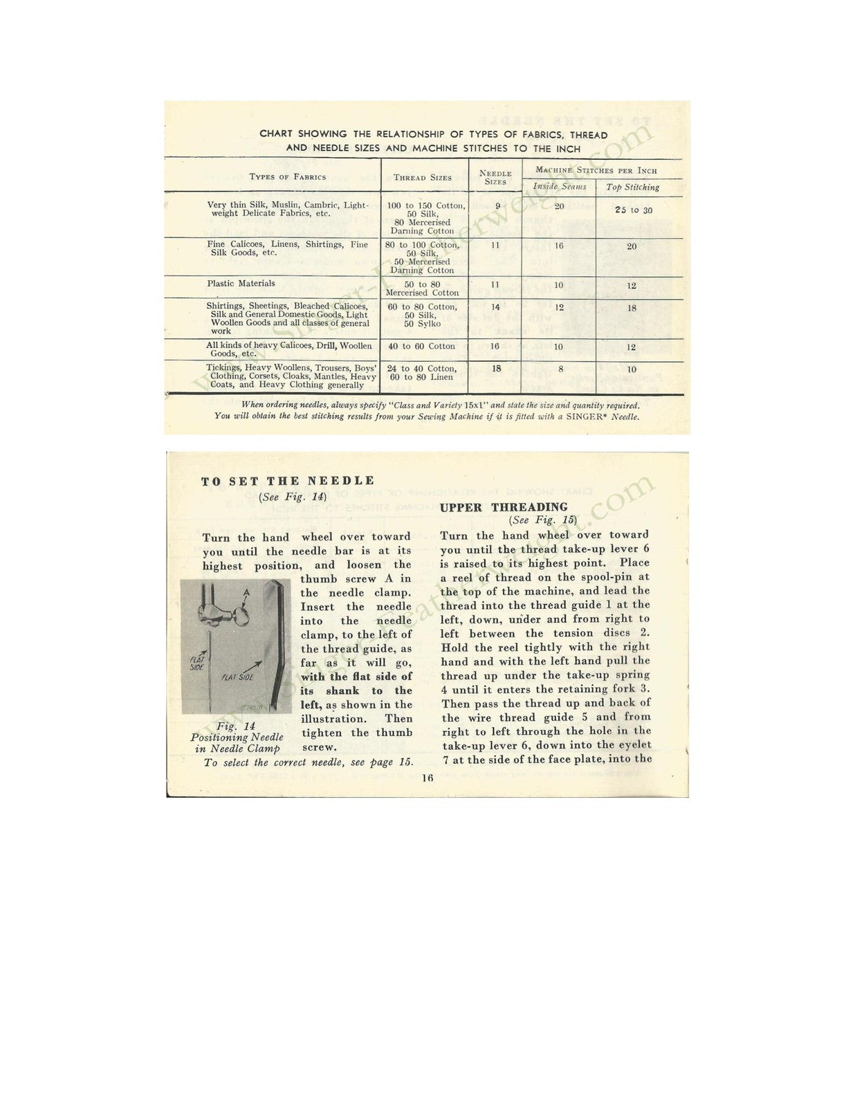 SINGER Featherweight 222K Instructions For Using Manual - WIRE BOUND - COVERS