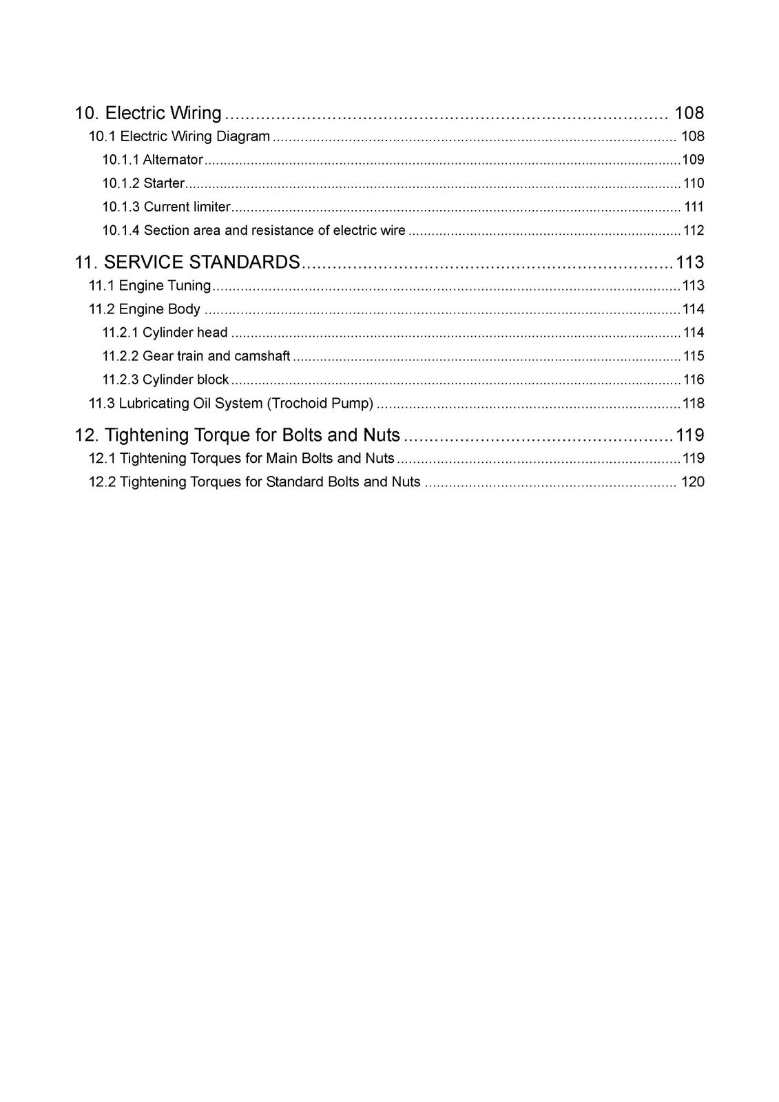 YANMAR 2TNV 3TNV Series IDI Industrial Engine Service Manual 2003, FOLDOUTS