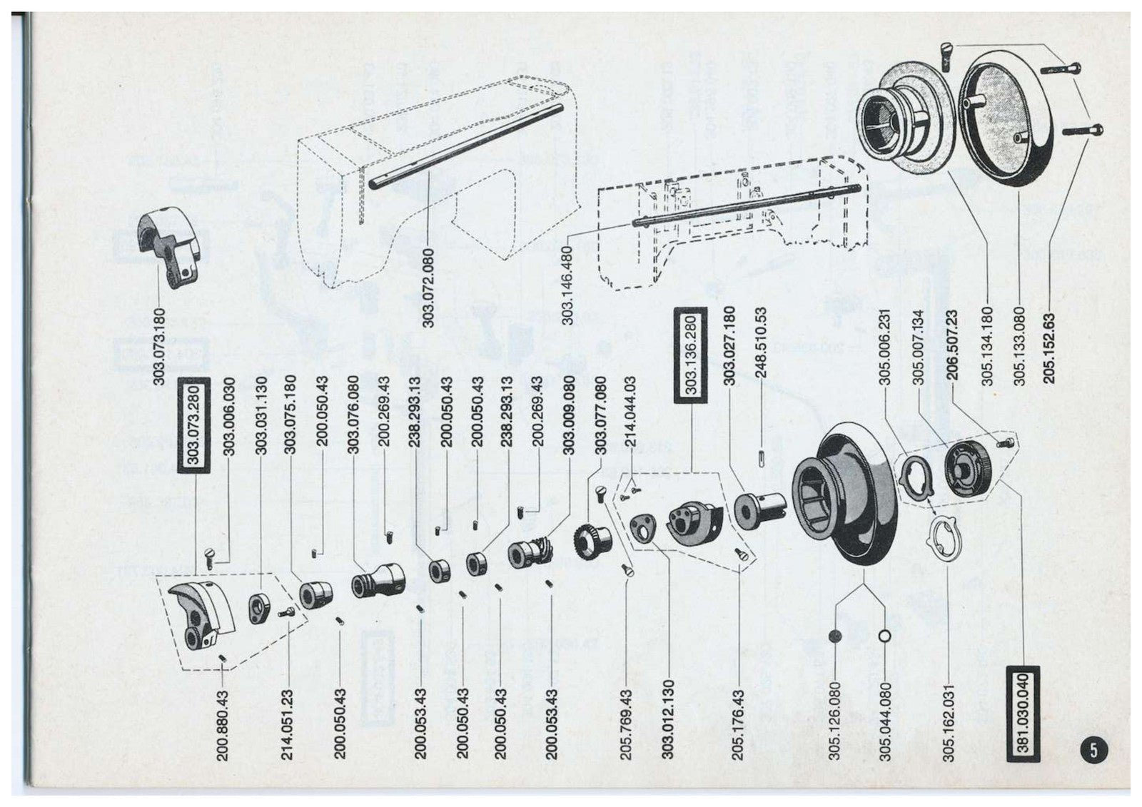 BERNINA 530 Record Sewing Machine Illustrated Parts Manual - WIRE BOUND - COVERS