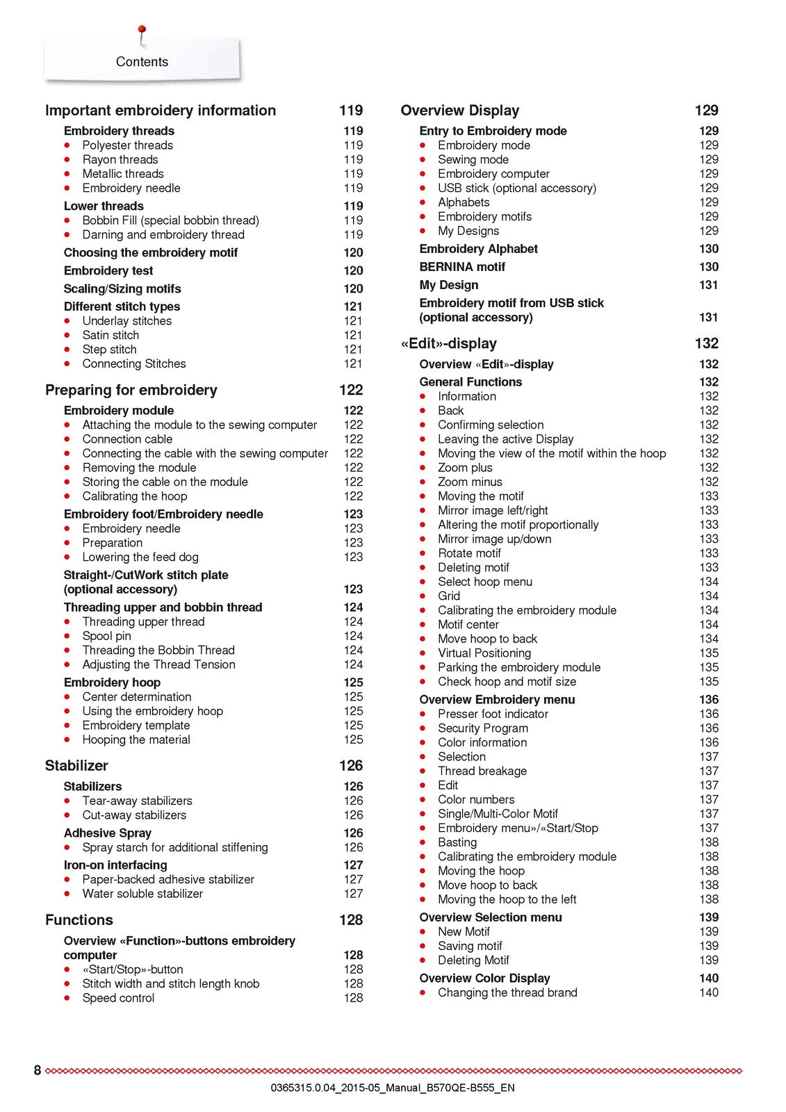 BERNINA 555 570QE Sewing Machine Manual - STEEL WIRE BOUND - PROTECTIVE COVERS