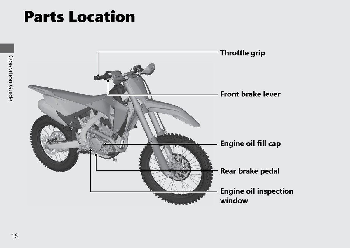 HONDA CRF250R CRF250RX CRF250RWE Service & Operators Manual BUNDLE - WIRE BOUND