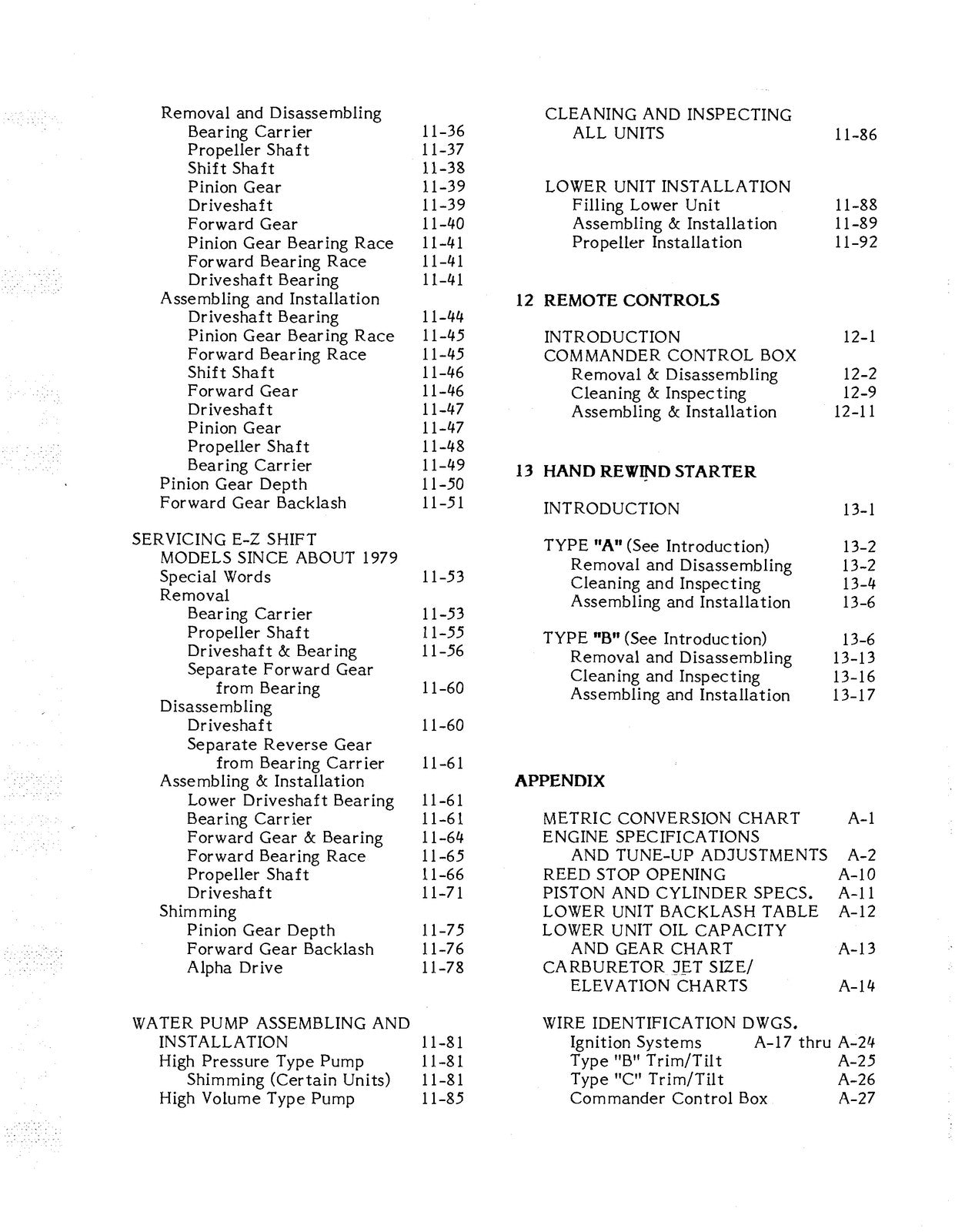 MERCURY 45 50 60 70 75 80 90 115 150 175 200 Service Manual 1977-1989 - BOUND