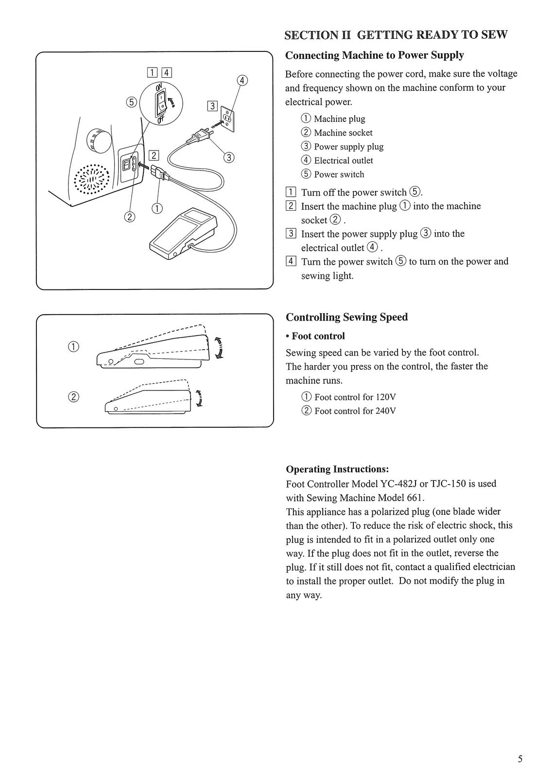 JANOME Jem Gold 2 661 Sewing Machine Instruction Book Manual - WIRE BOUND
