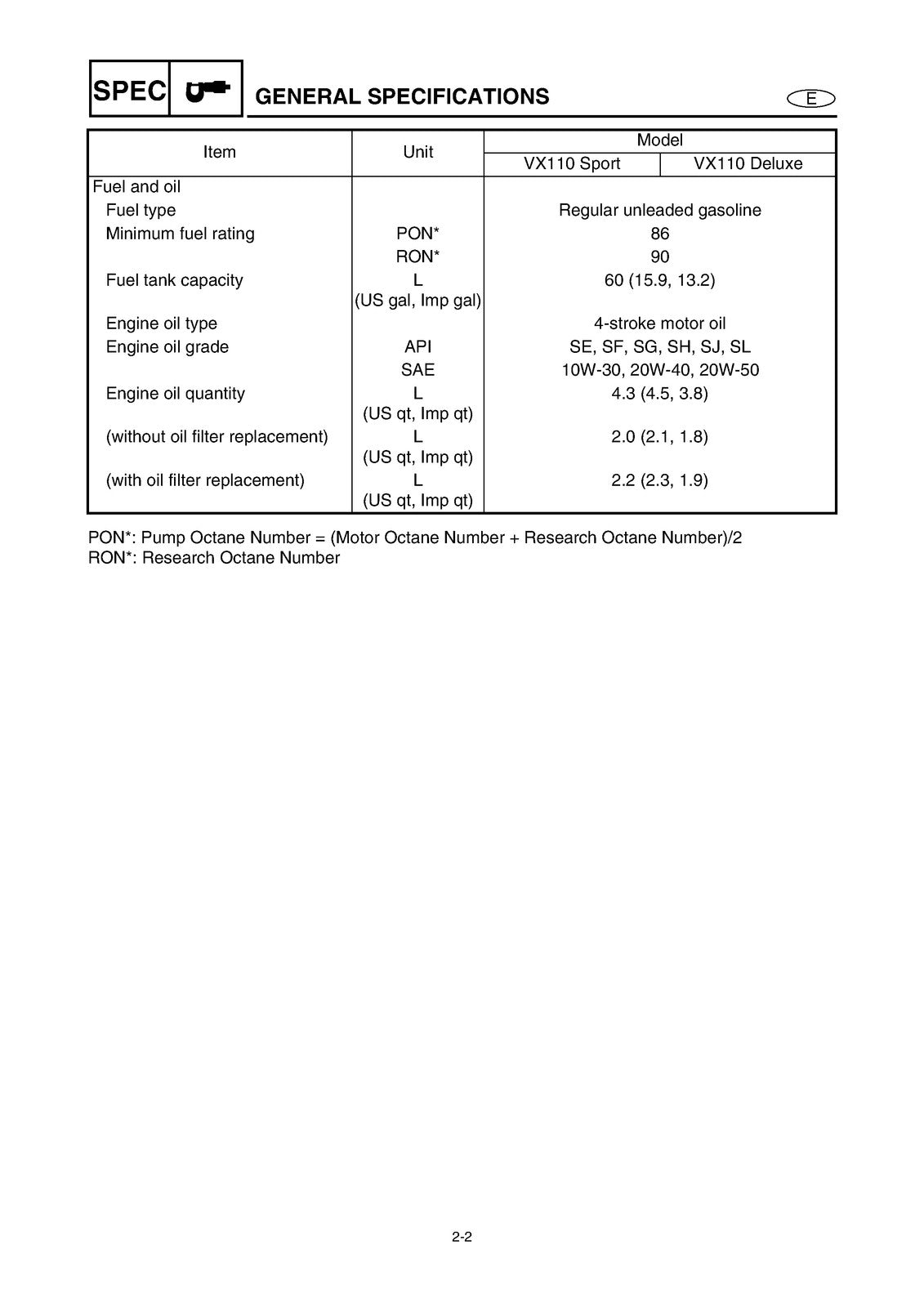 YAMAHA WaveRunner VX110 Sport Deluxe Service Manual - BOUND - COVERS - FOLDOUTS