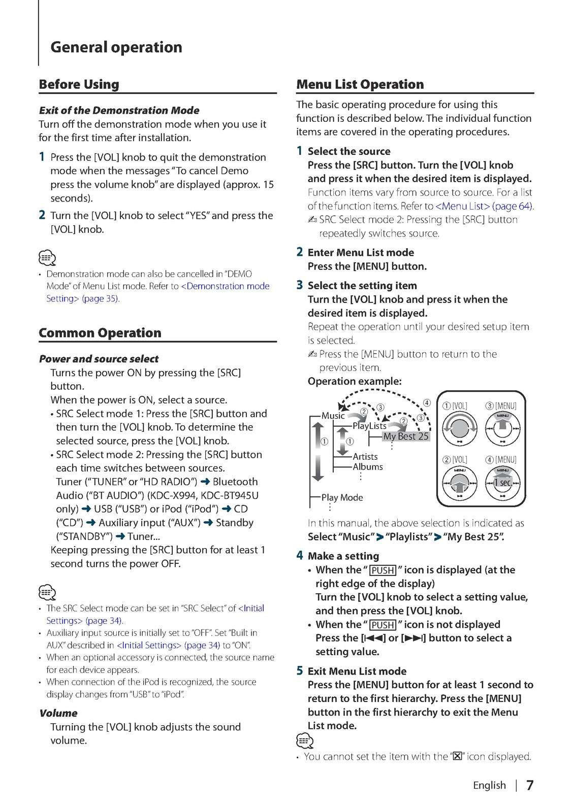 KENWOOD KDC-X994 KDC-BT945U KDC-X794 KDC-MP745U Instruction Manual - WIRE BOUND